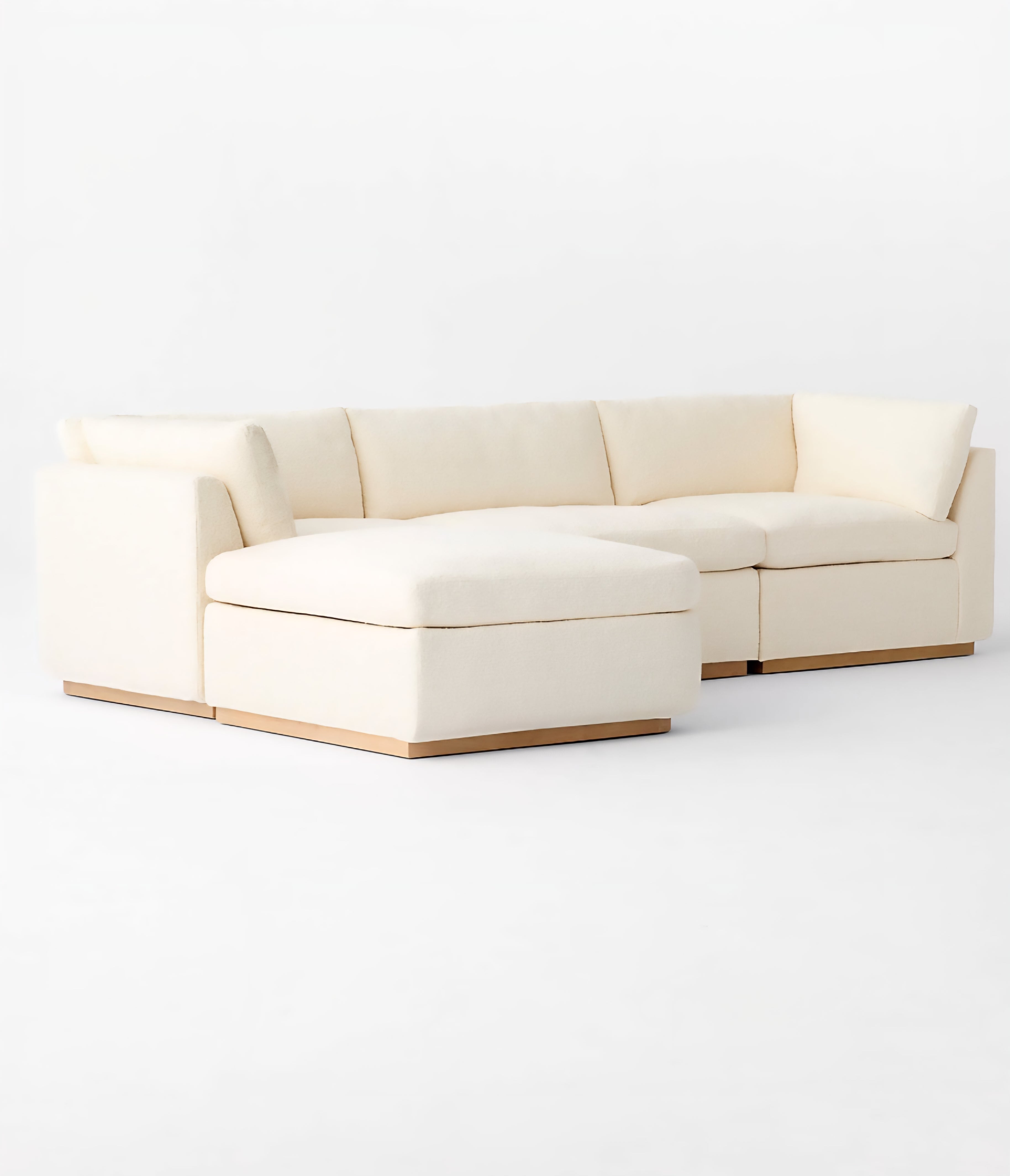 THE ONE × Stormo — Ivory Boucle Sectional Sofa