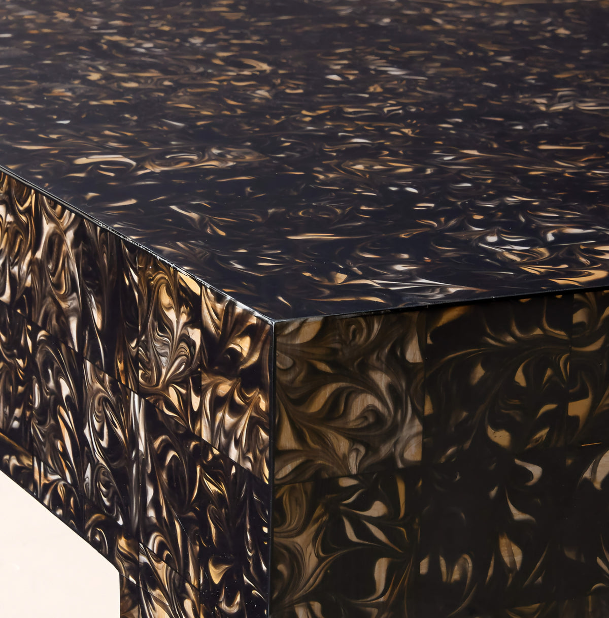 THE ONE × Scatola — Brown Burl Wood Coffee Table