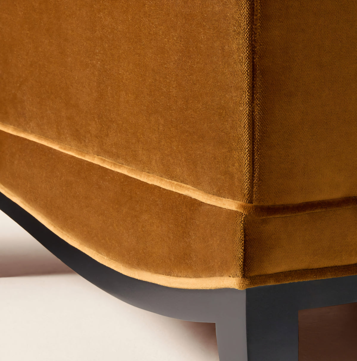 THE ONE × Olson — Cognac Brown Velvet Accent Chair