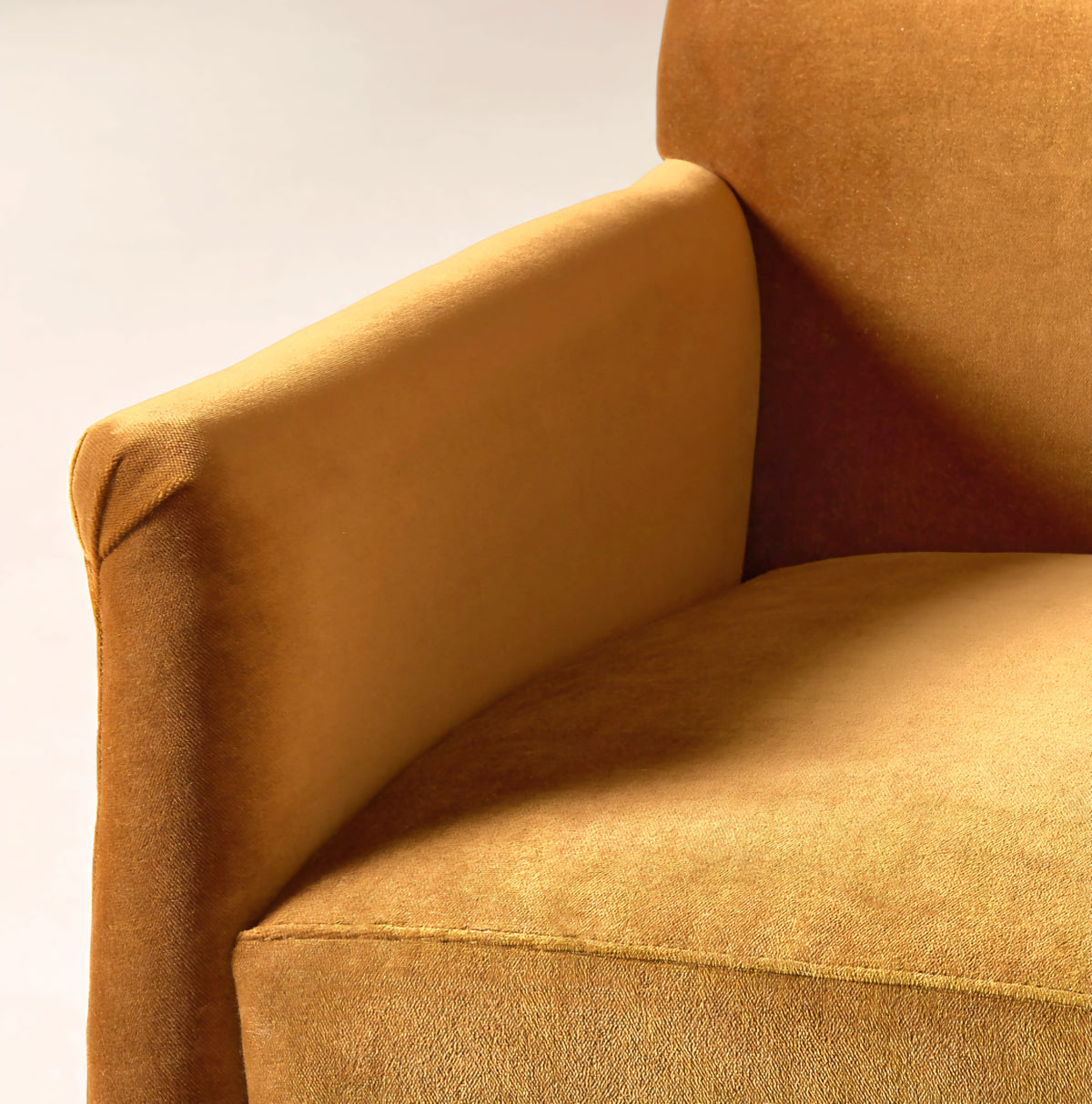 THE ONE × Olson — Cognac Brown Velvet Accent Chair