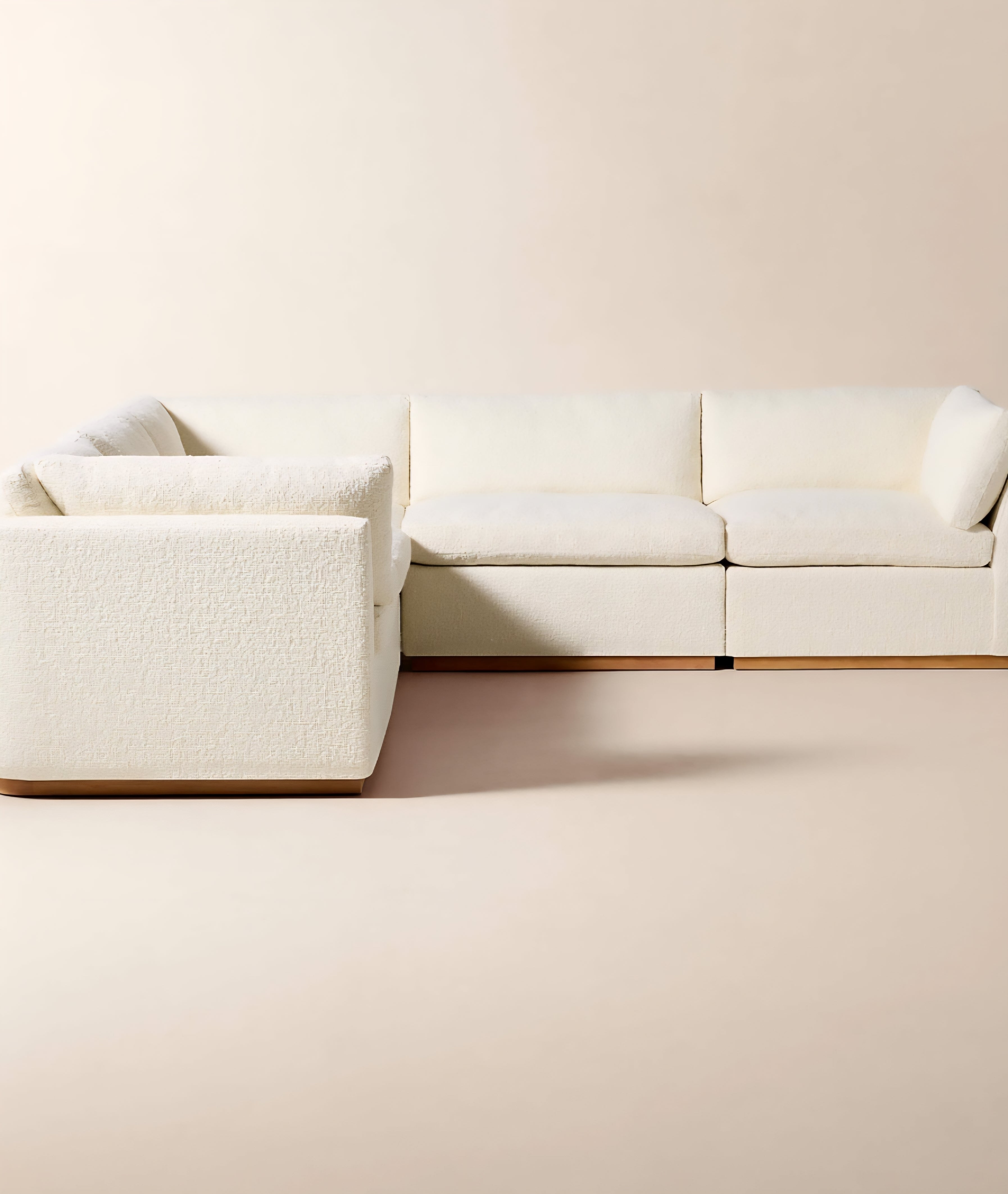 THE ONE × Stormo — Ivory Boucle Sectional Sofa