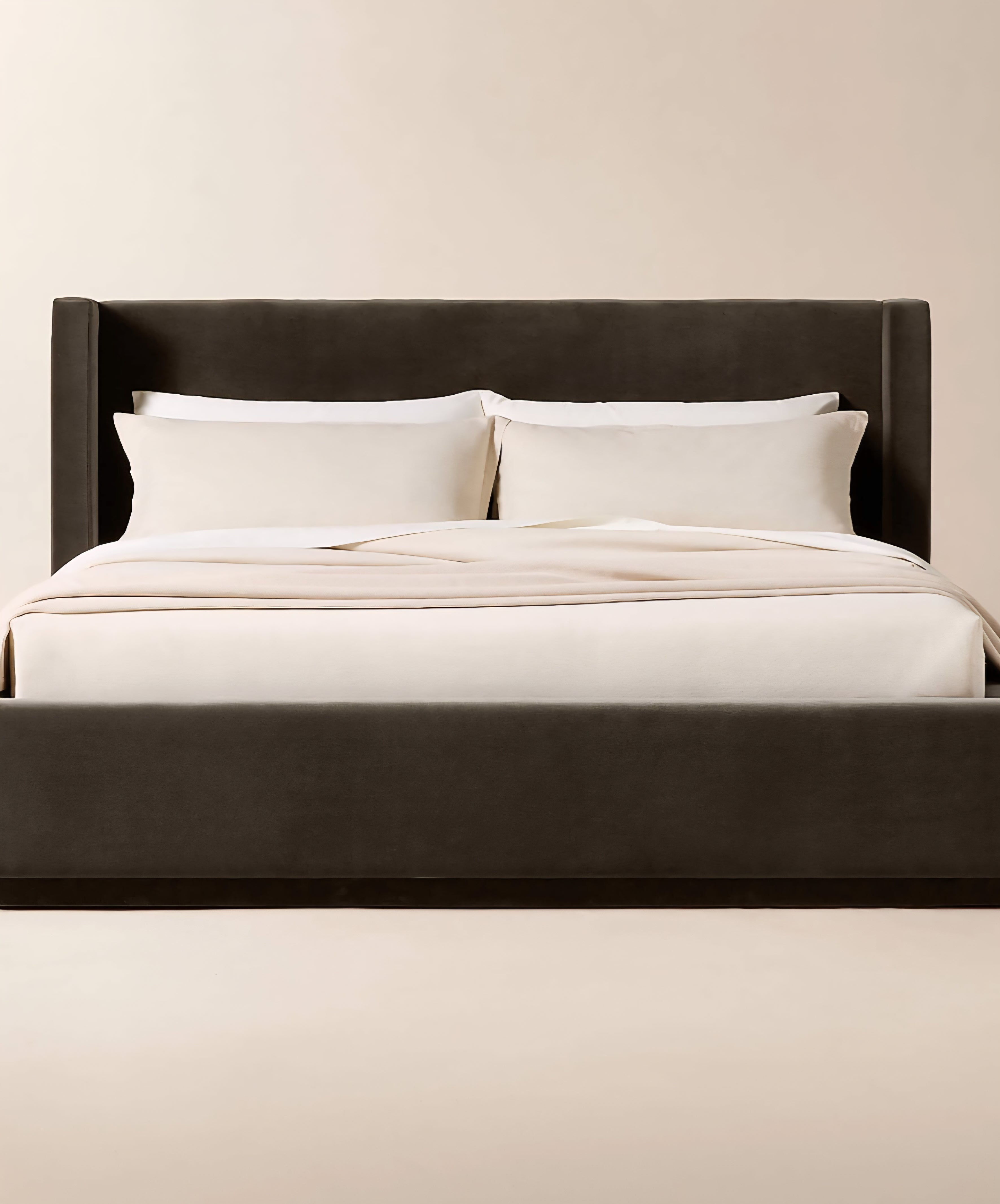 THE ONE × Russell — Velvet Upholstered Queen Storage Bed