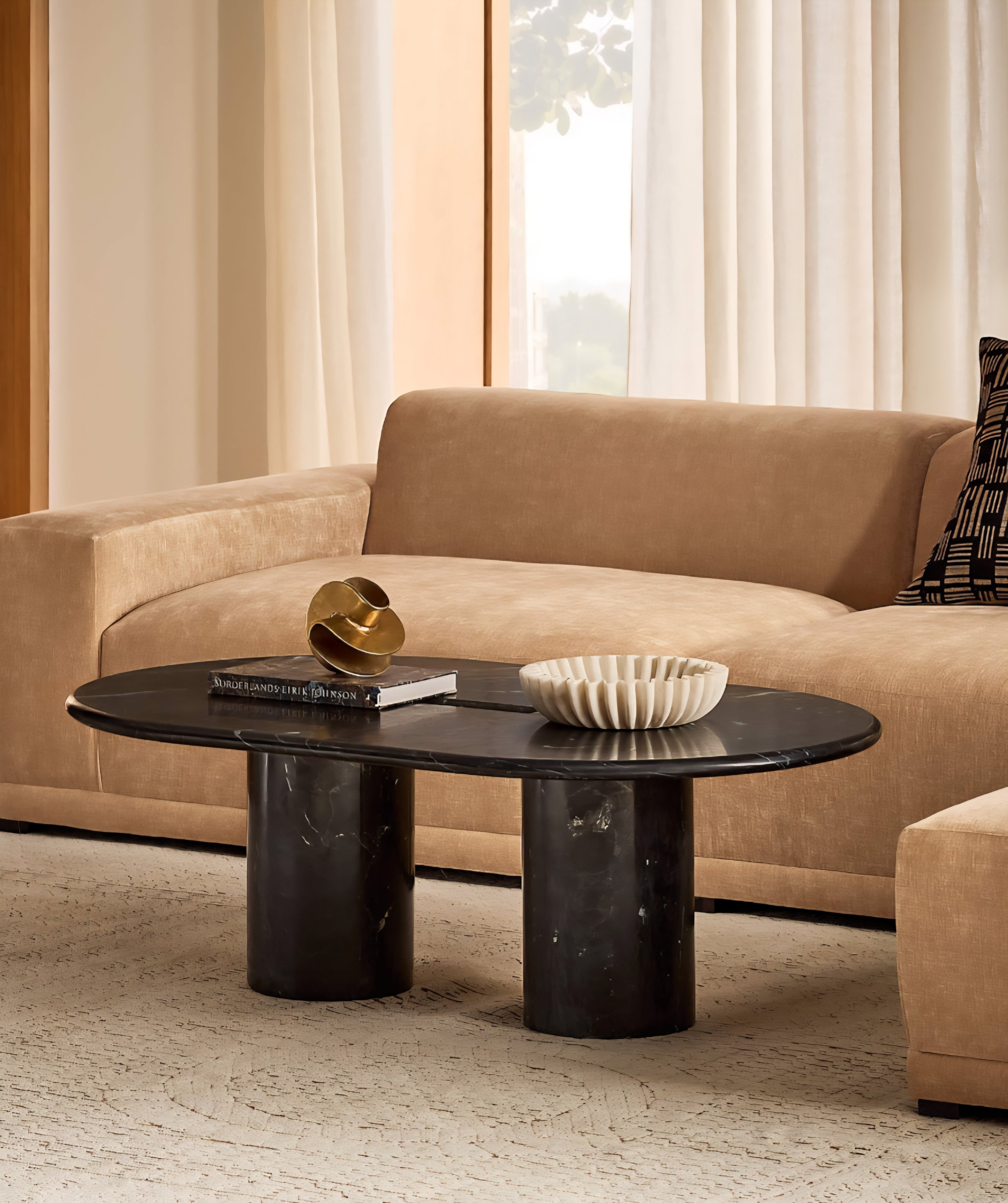 THE ONE × Liguria — Oval Marble Coffee Table