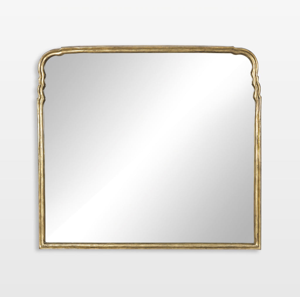 THE ONE × Amelie — Antique Brass Mantel Mirror 39.5" x 36"