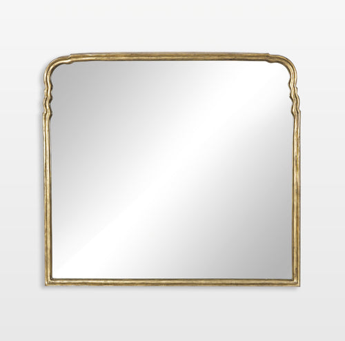 THE ONE × Amelie — Antique Brass Mantel Mirror 39.5" x 36"