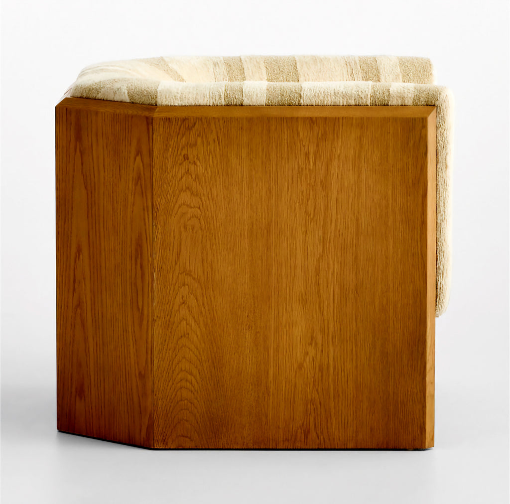 THE ONE × Anvers — Striped Wood Accent Chair