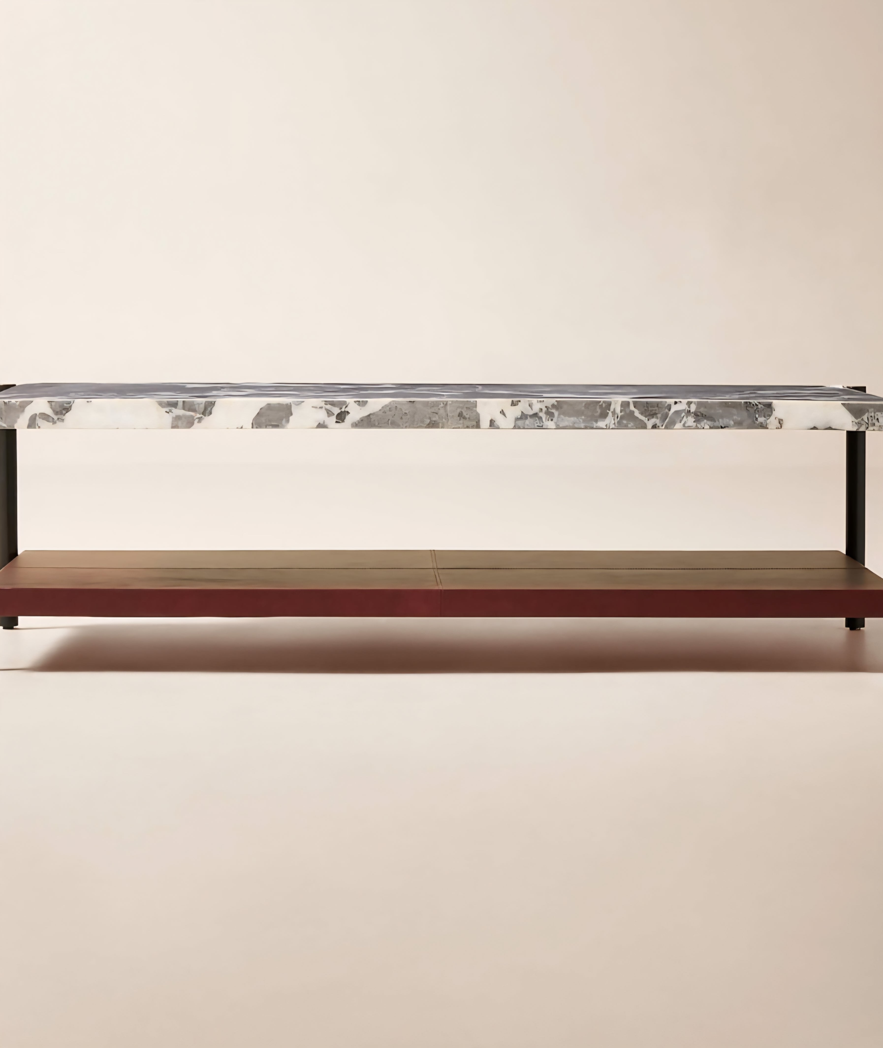 THE ONE × Verum — Interchangeable Leather + Marble Coffee Table