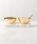 THE ONE × Unlacquered — Mini Pinch Bowl Set with White Alabaster Base