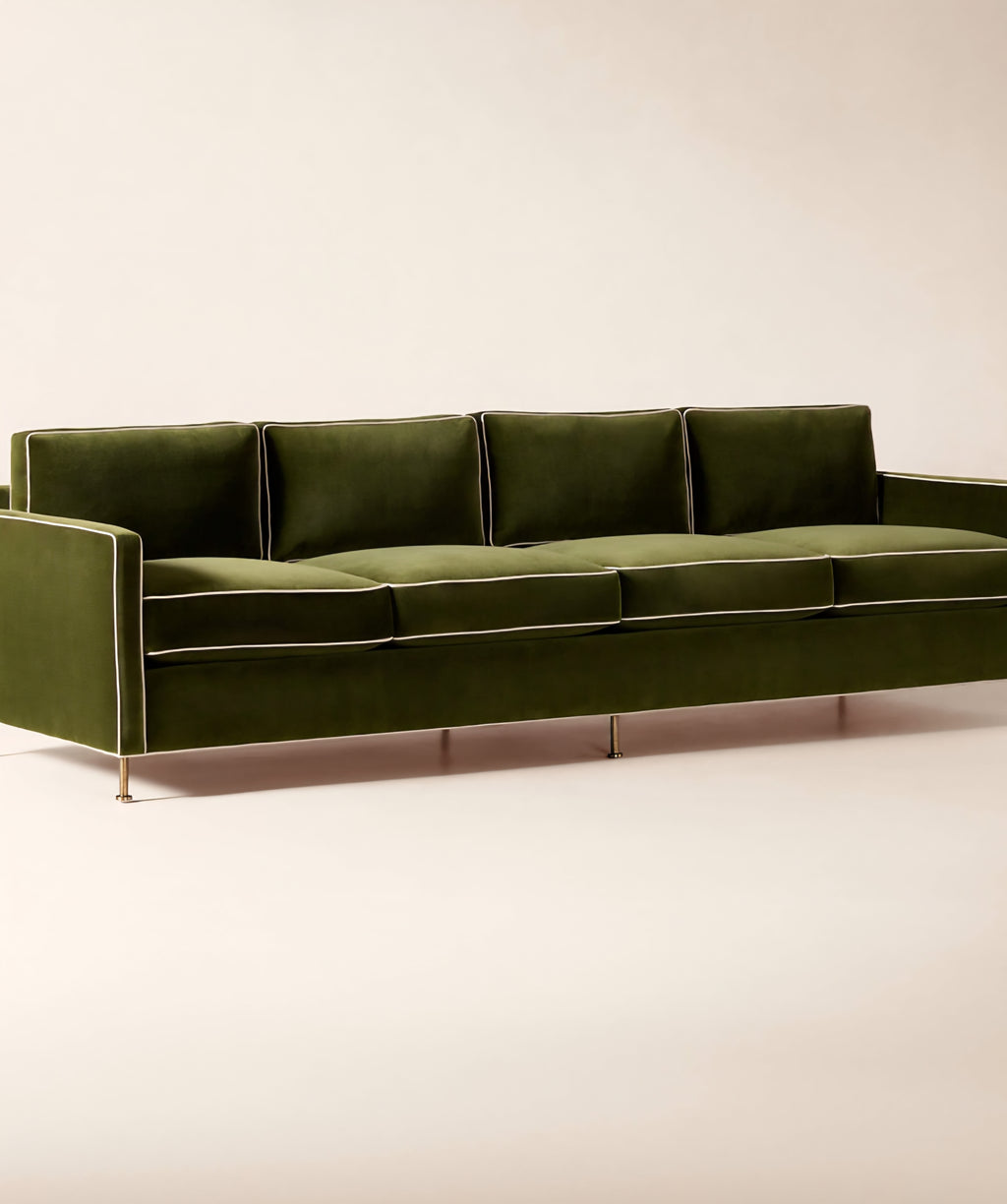 THE ONE × Brett — Jade Green Velvet Sofa