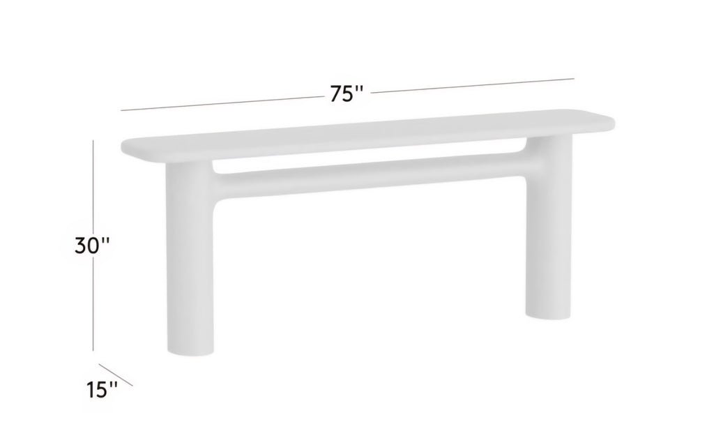 THE ONE × Hollis — Charcoal Grey Cast Aluminum Console Table