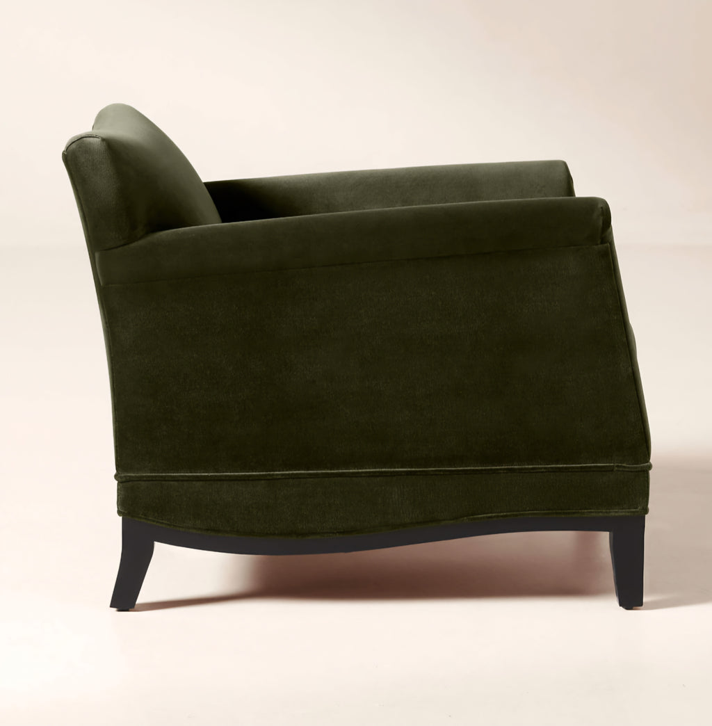 THE ONE × Olson — Cognac Brown Velvet Accent Chair