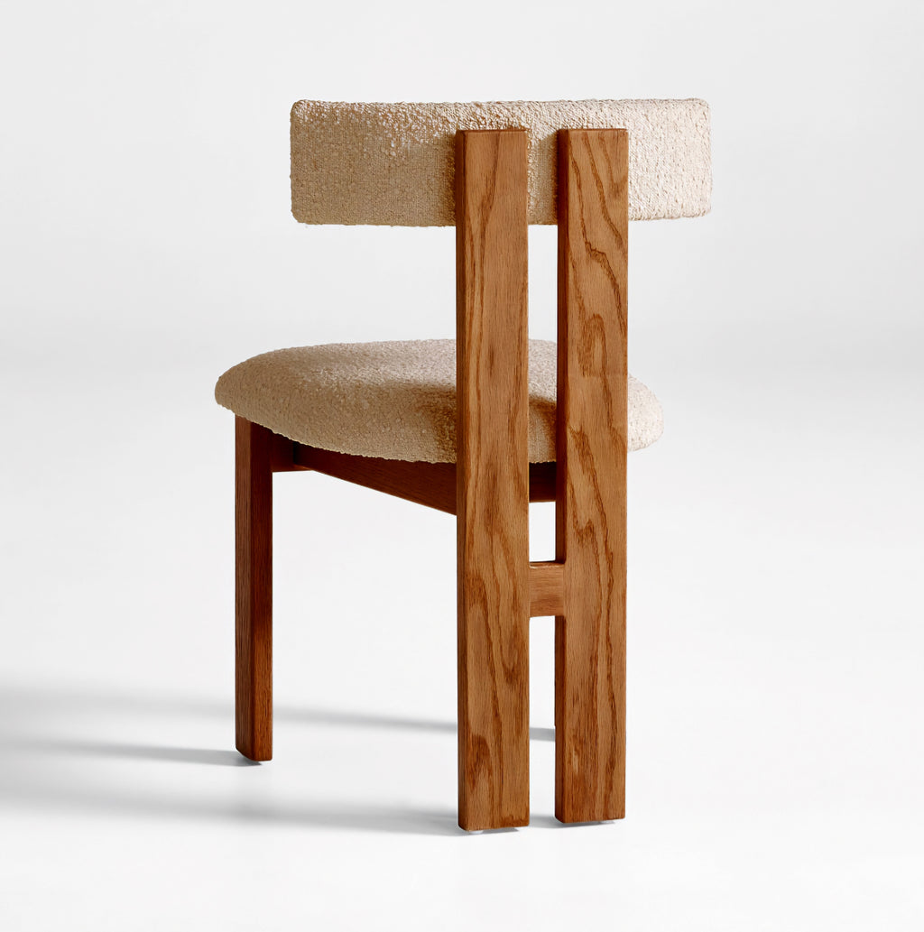 THE ONE × Ceremonie — Chaise de salle à manger en bouclé