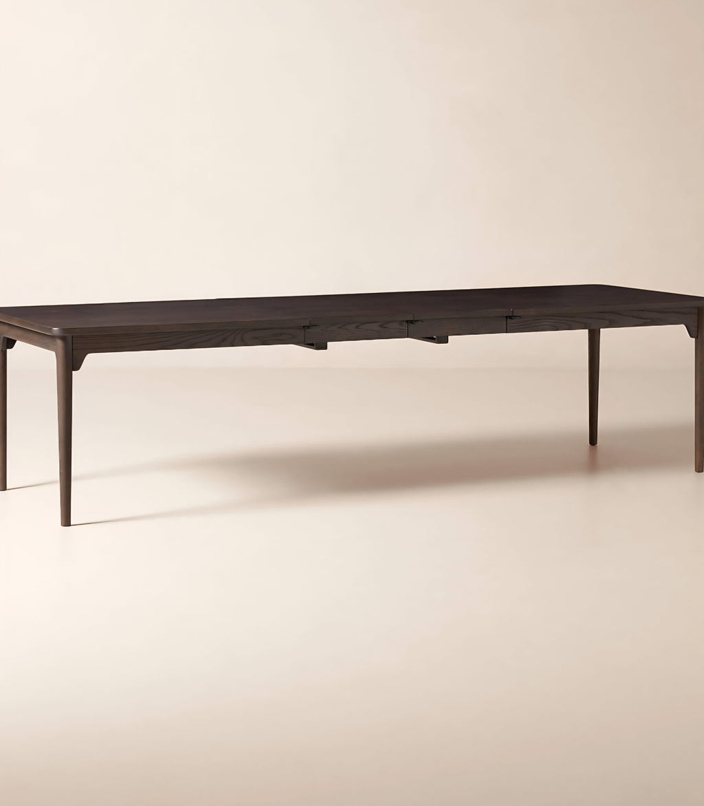 THE ONE × Otis — Rectangular Dark Oak Extendable Dining Table