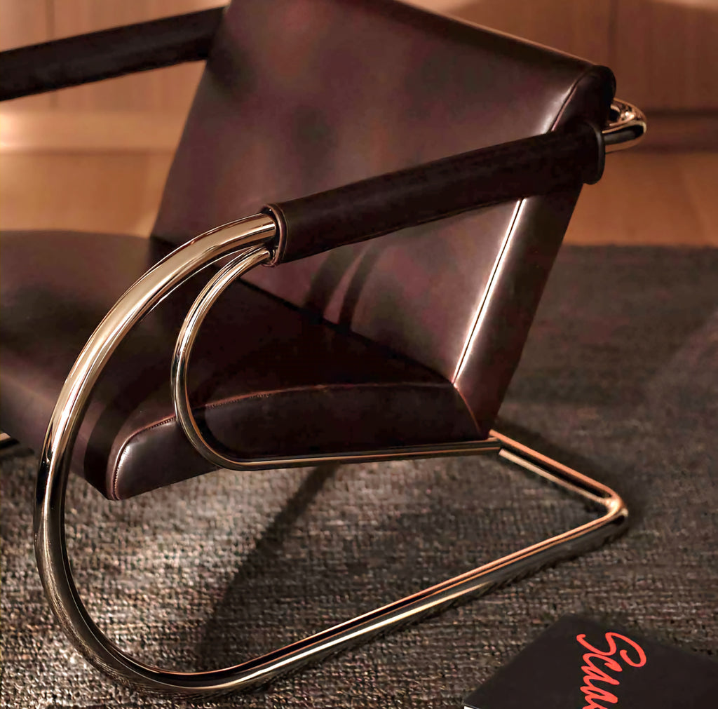 THE ONE × Loop — Chocolate Leather Accent Chair
