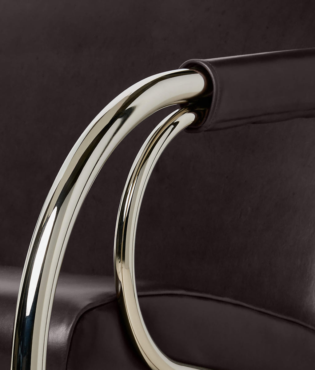 THE ONE × Loop — Chocolate Leather Accent Chair
