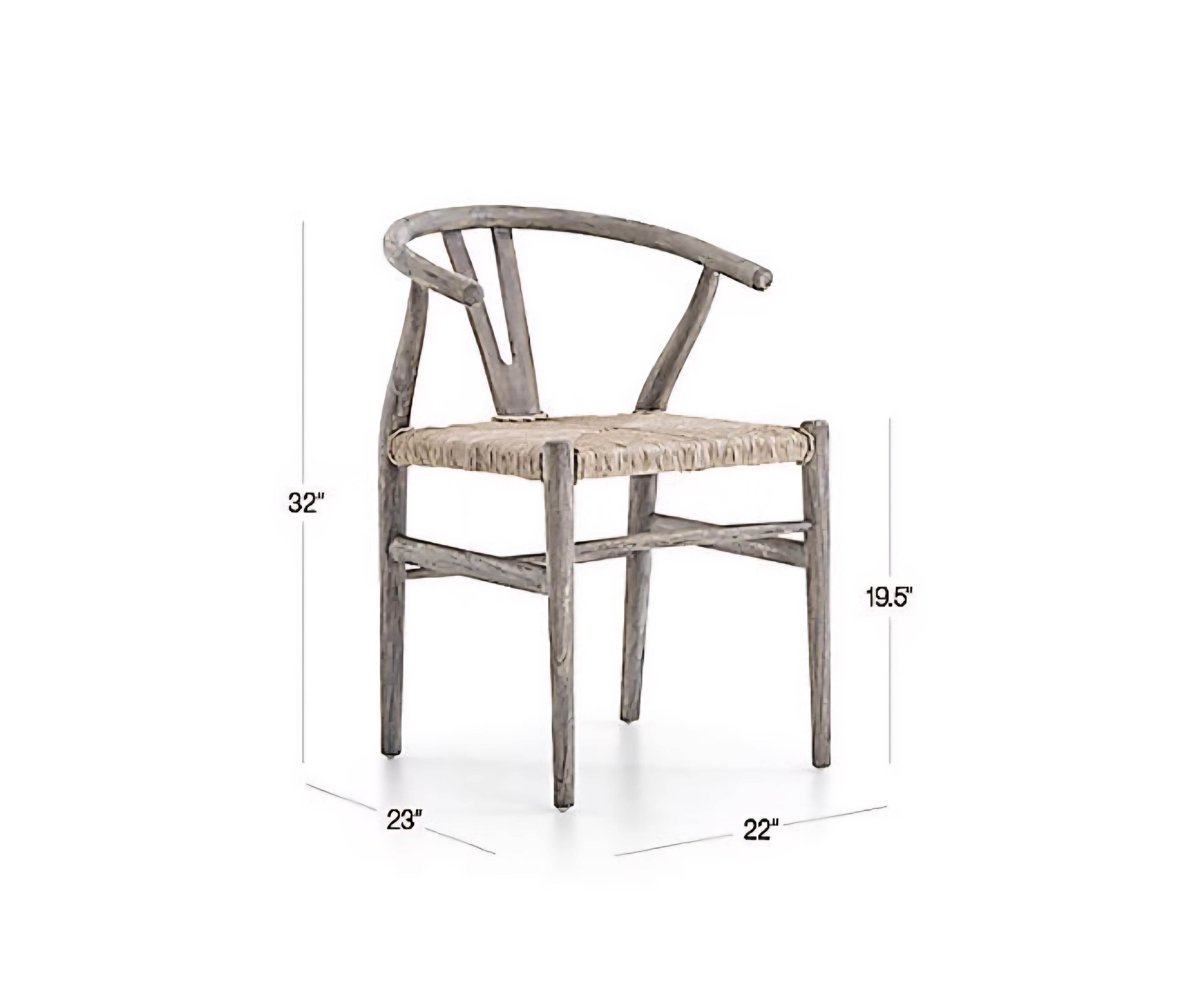 THE ONE × Crescent — Black Wood Wishbone Dining Chair