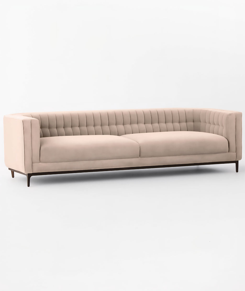 THE ONE × Ambroise — Light Taupe Velvet Sofa