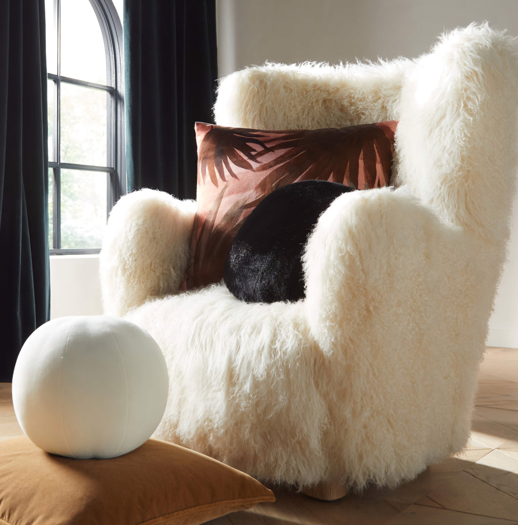 THE ONE × Mongolian Sheepskin Accent Chair