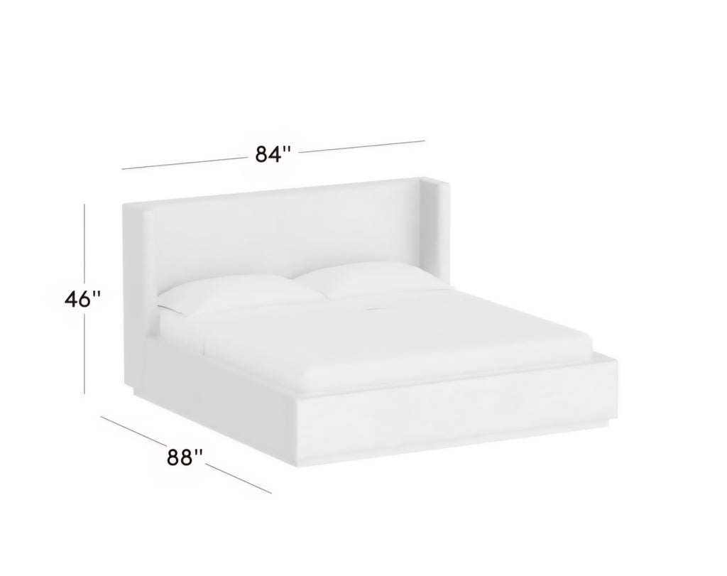 THE ONE × Russell — Velvet Upholstered Queen Storage Bed