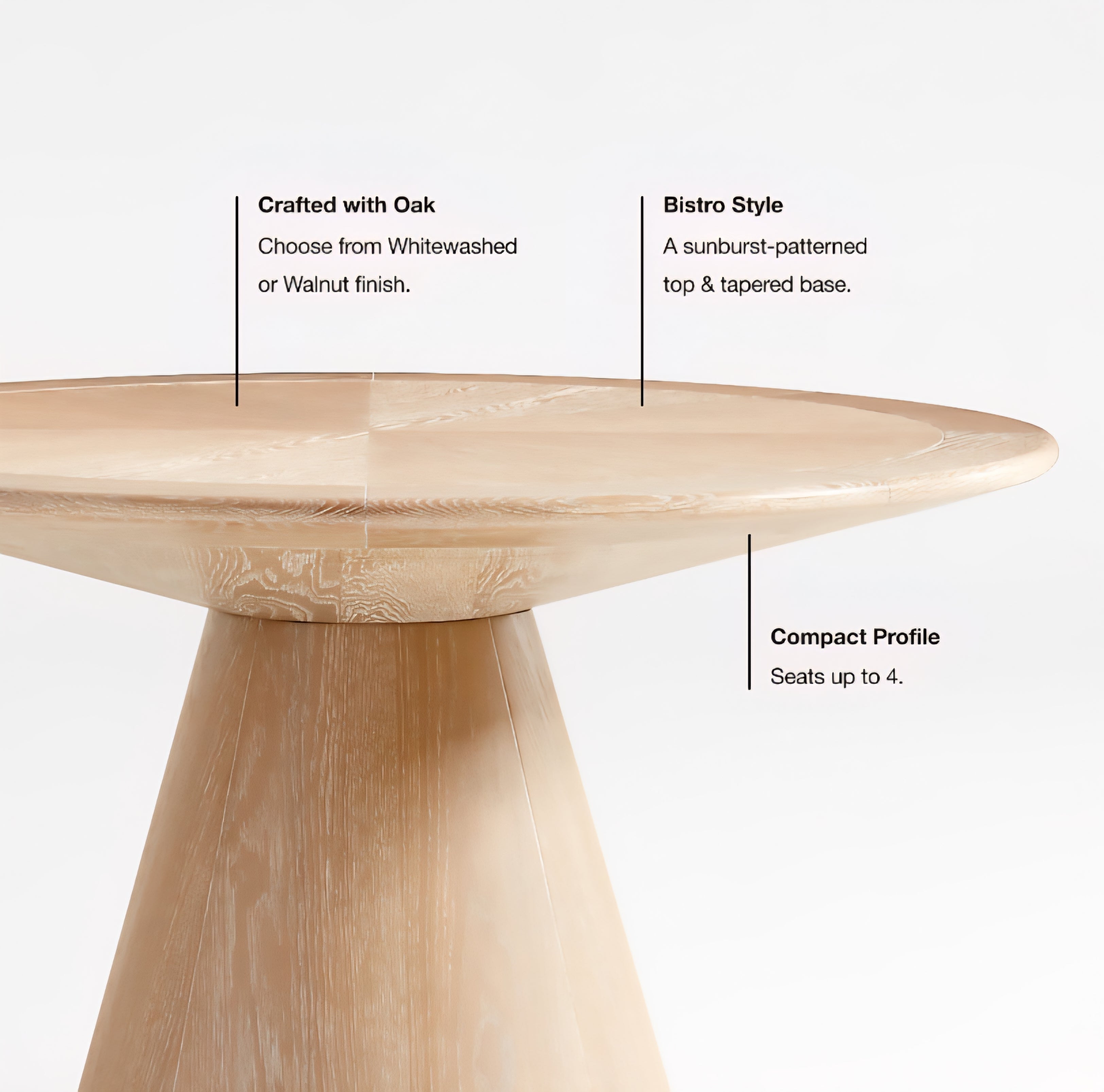 THE ONE × Pedestal — Wood Dining Table