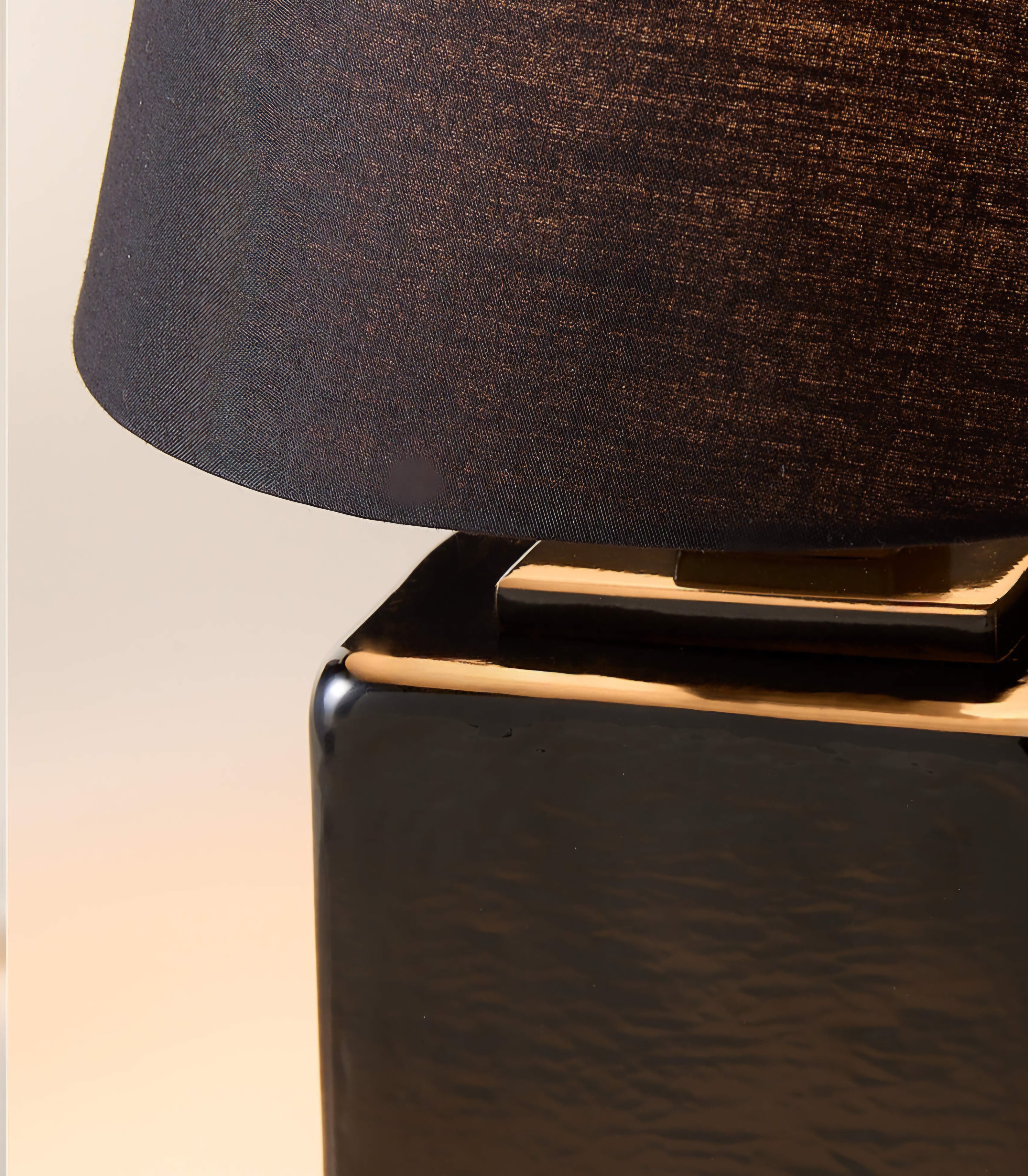 THE ONE × Bandit — Black Cast Glass Table Lamp 11"