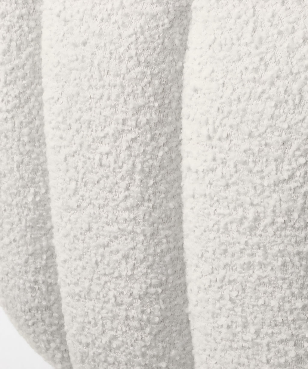 THE ONE × Fitz — Channeled White Boucle Loveseat