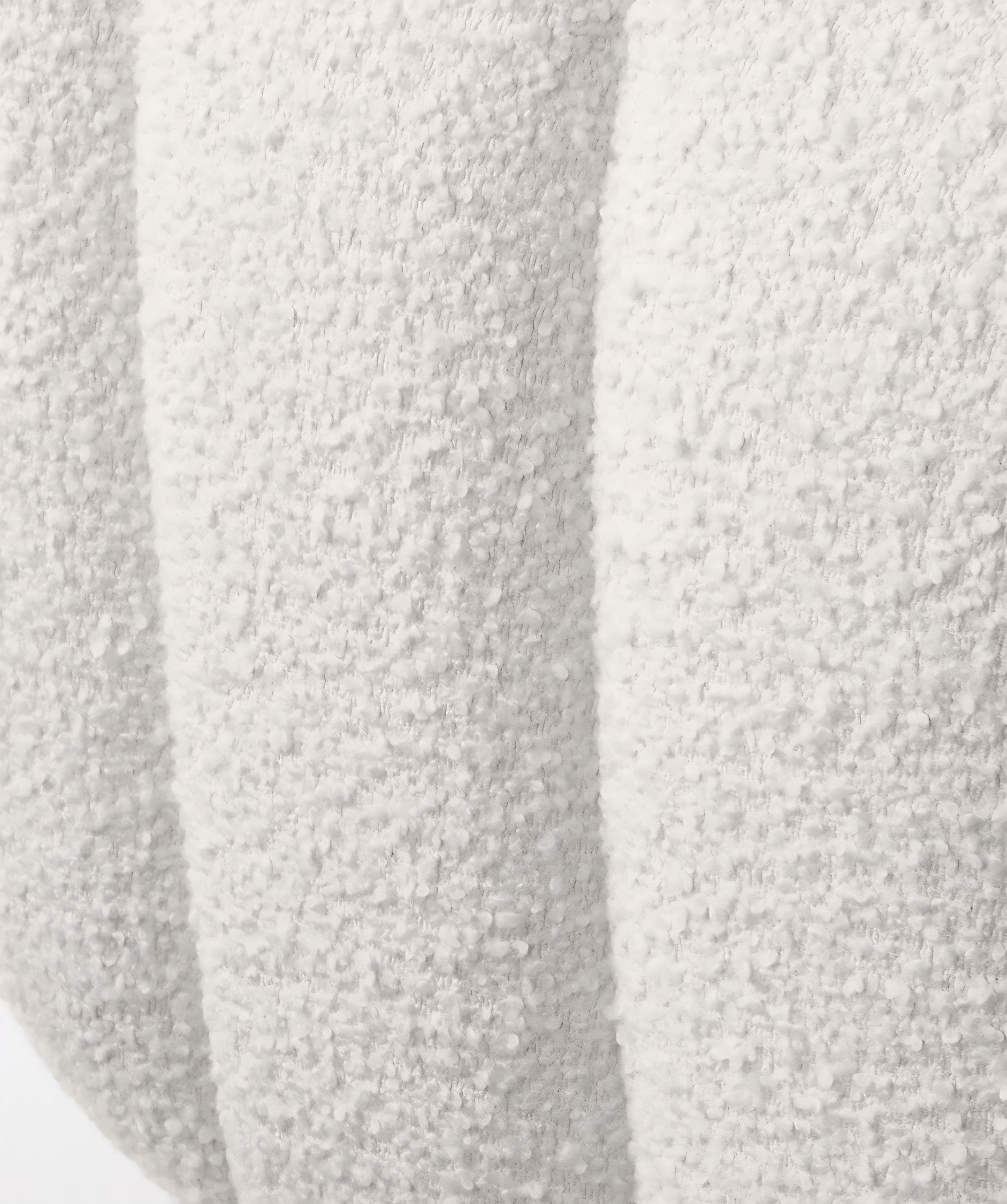 THE ONE × Fitz — Channeled White Boucle Loveseat