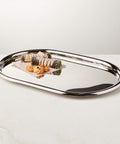 THE ONE × Piero — Oval Polished Stainless Steel Serving Tray