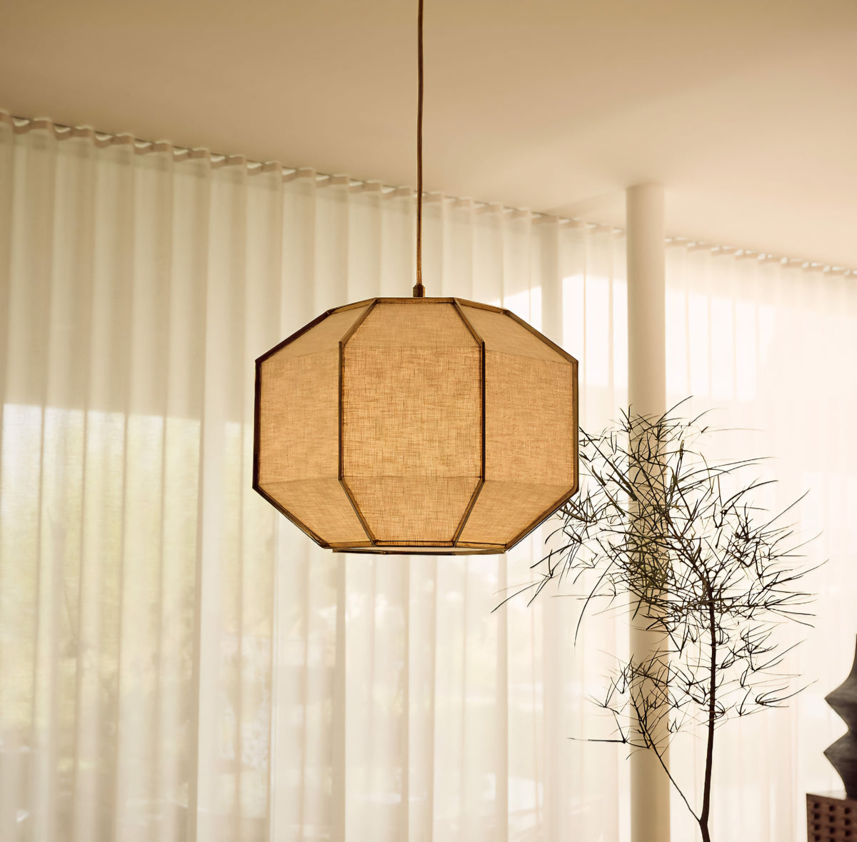 THE ONE × Blisse — Natural Linen Pendant Light