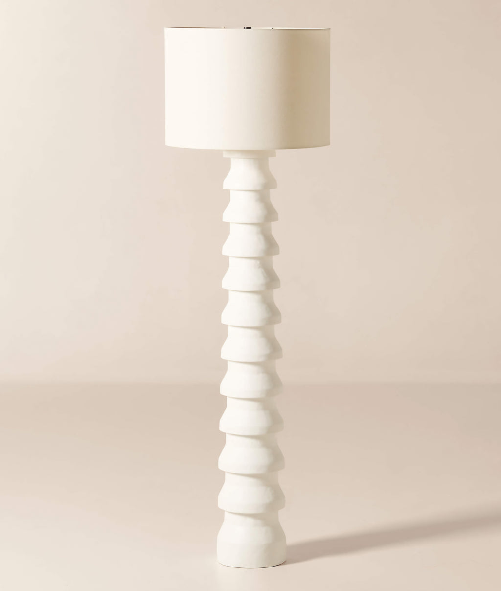 THE ONE × Sequence — White Plaster Floor Lamp