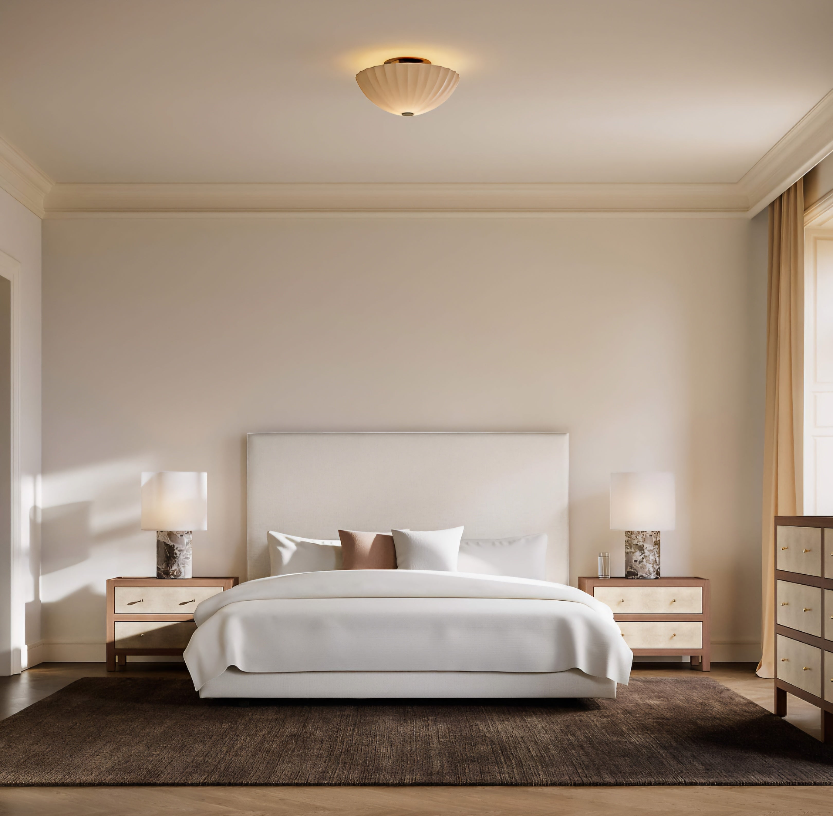 THE ONE × Layton — White Oak and Shagreen 2-Drawer Nightstand