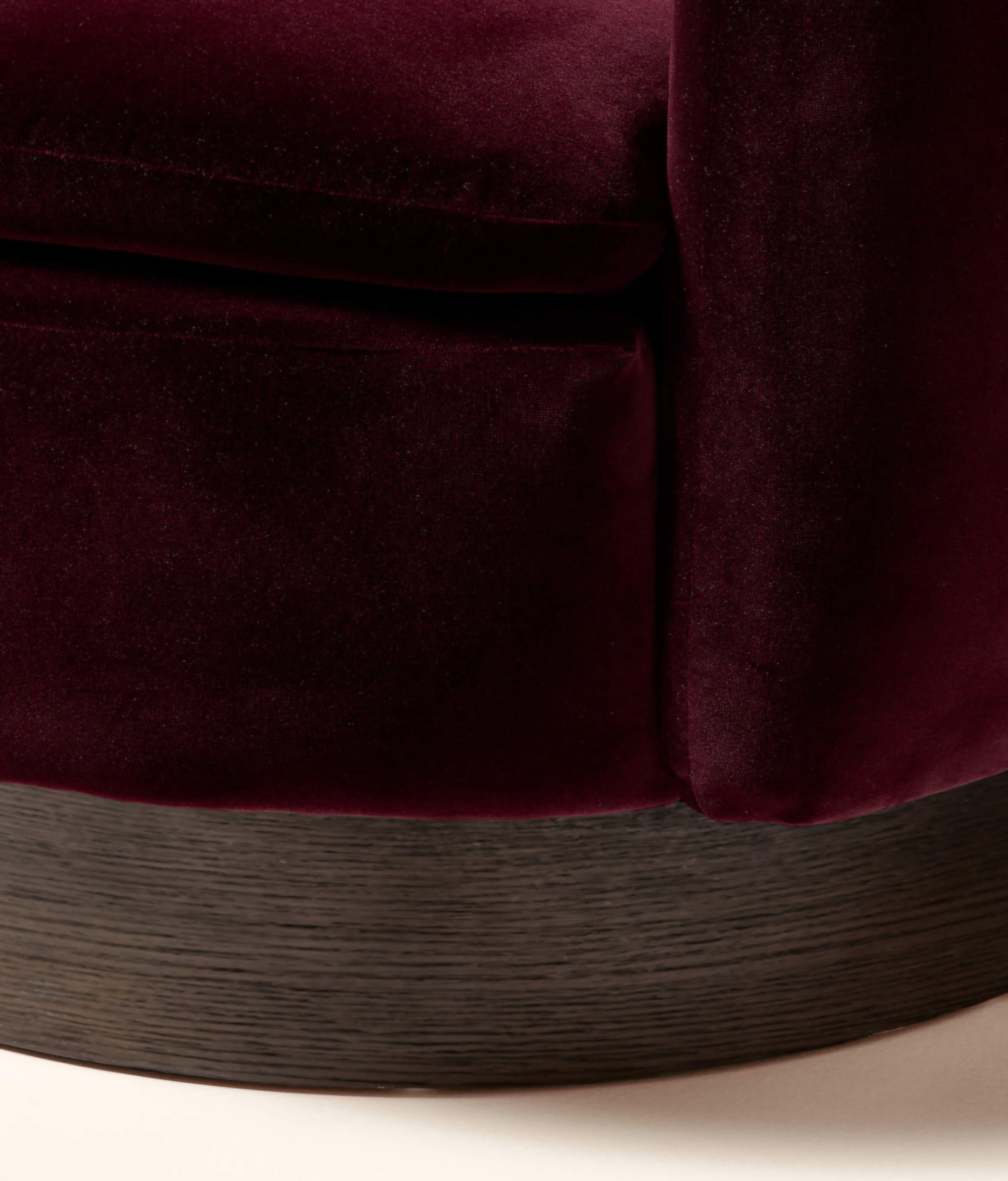 THE ONE × Muir — Taupe Velvet Swivel Chair