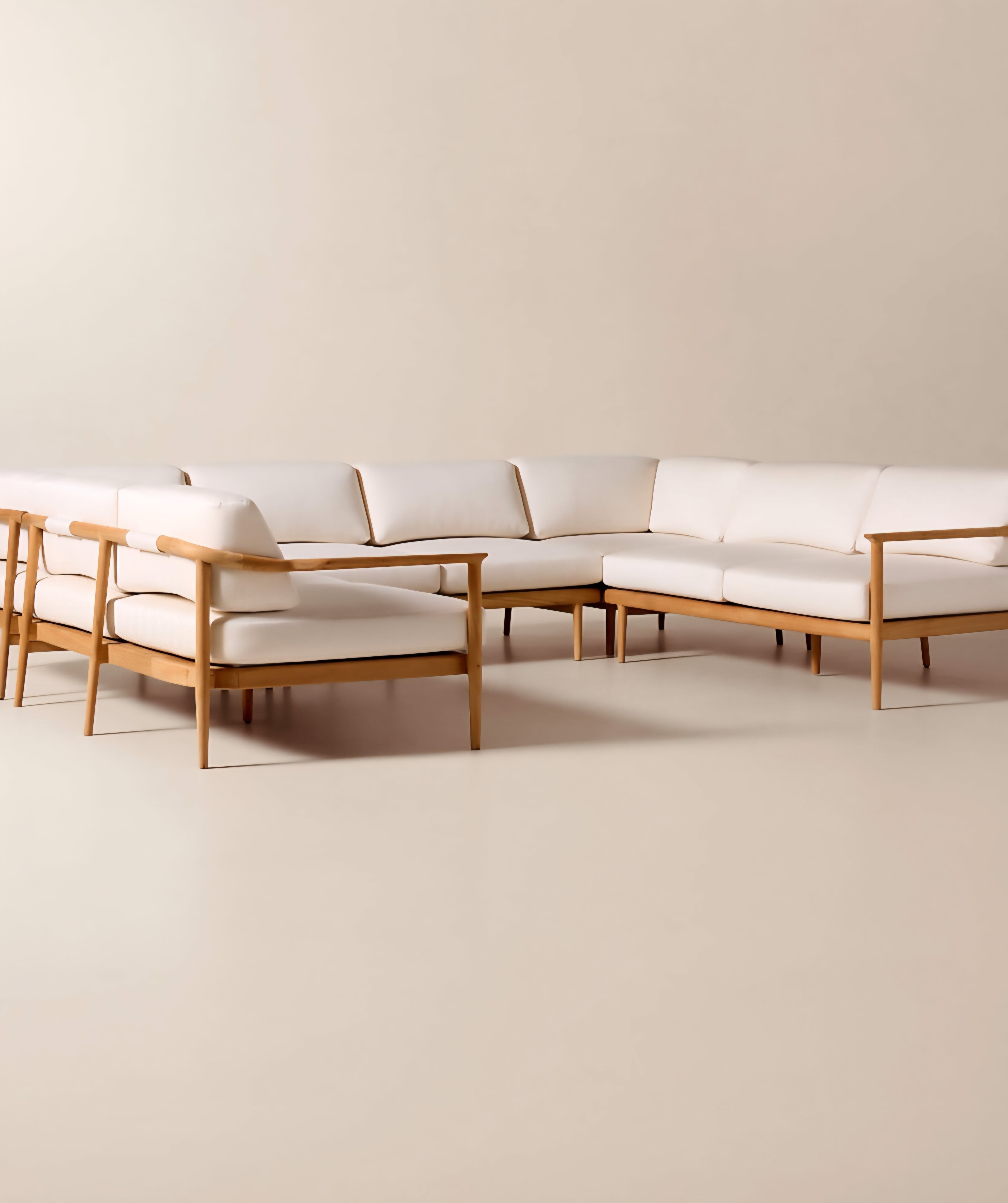 THE ONE × Tide —Outdoor Sectional Collection with Ivory Sunbrella® Cushions