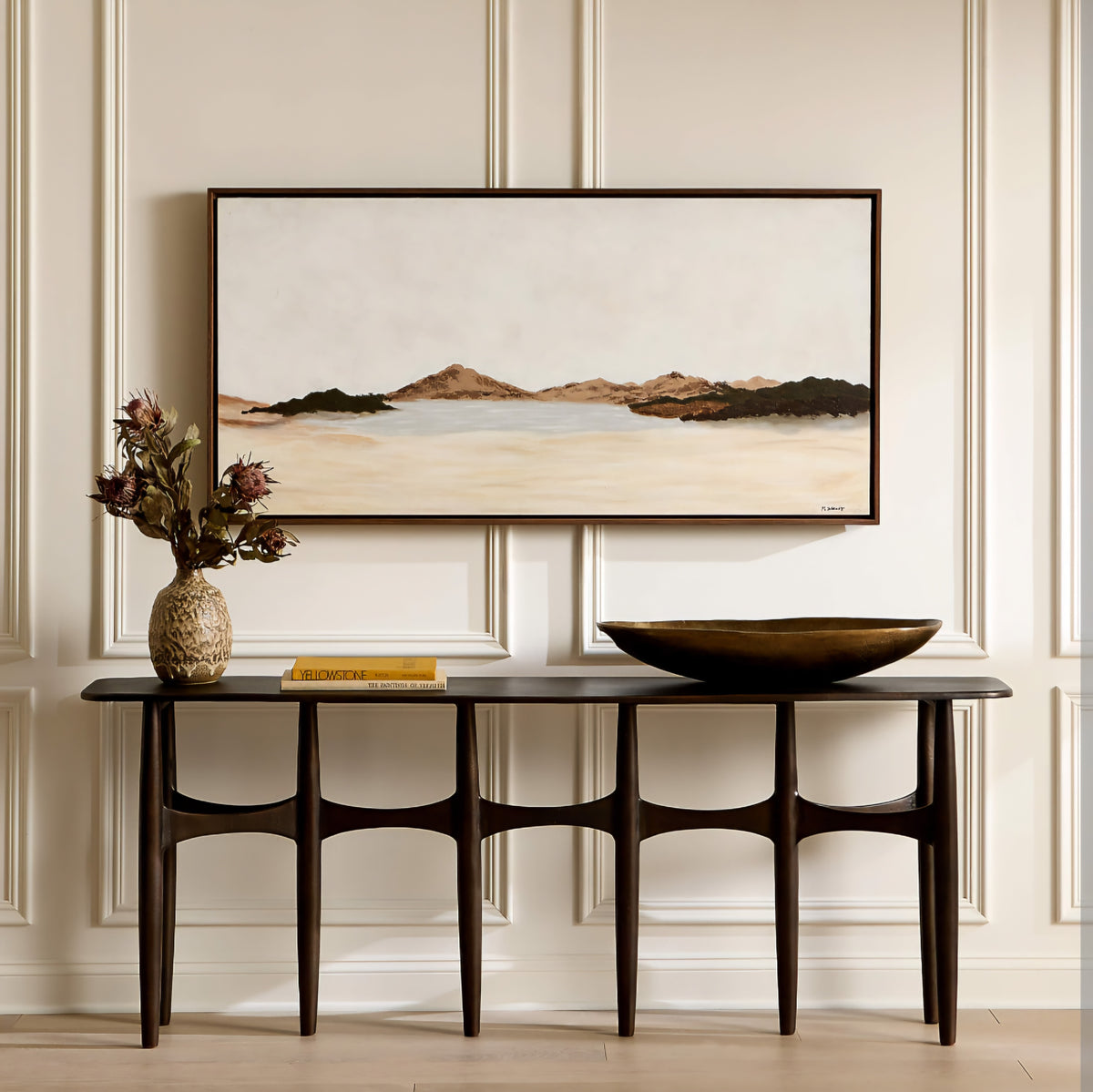 THE ONE × Bixby — White Cast Aluminum Console Table