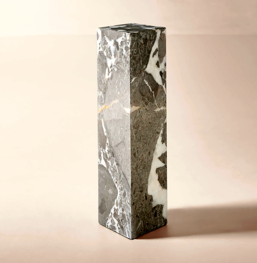 THE ONE × Saul — Grey Marble Drink Table