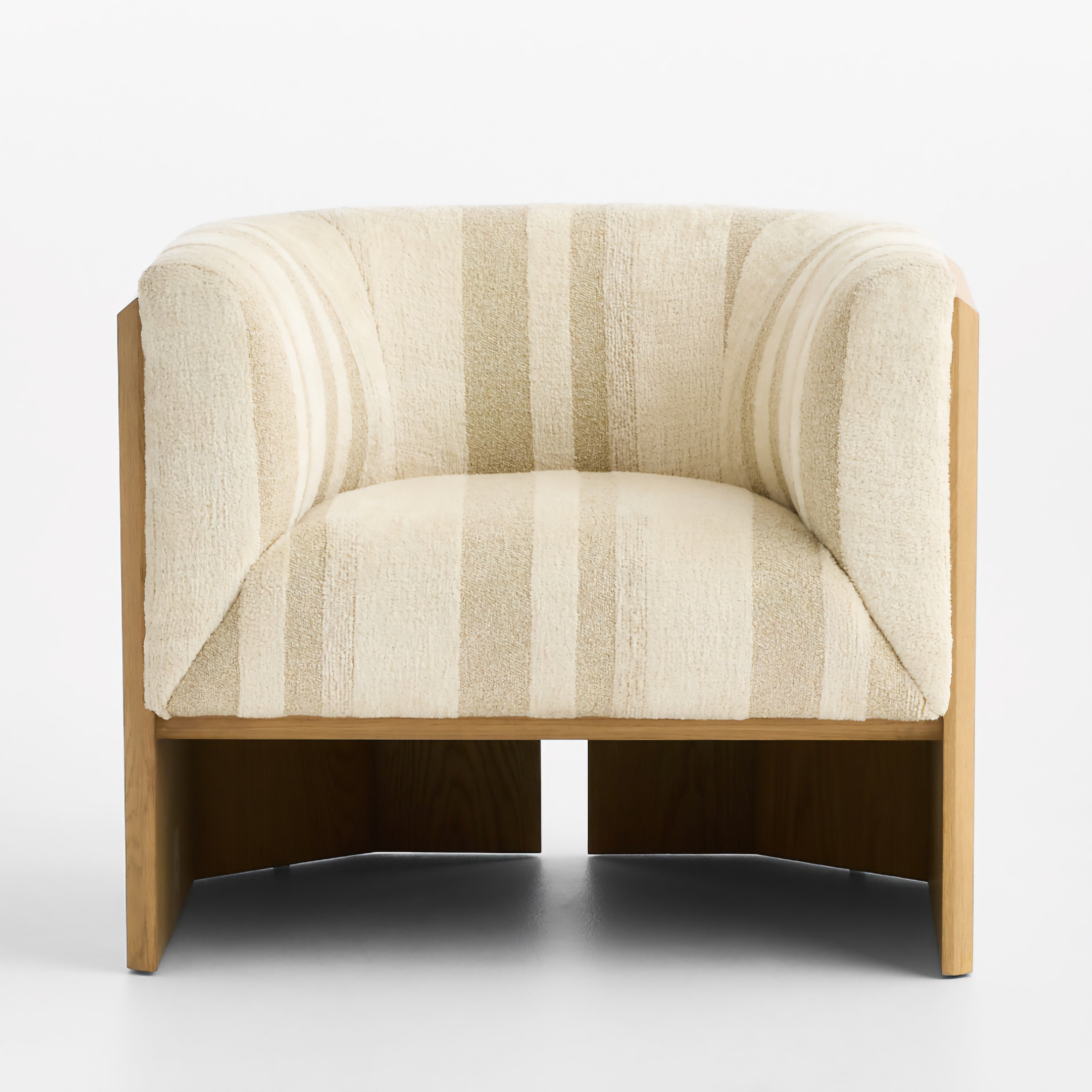 THE ONE × Anvers — Striped Wood Accent Chair