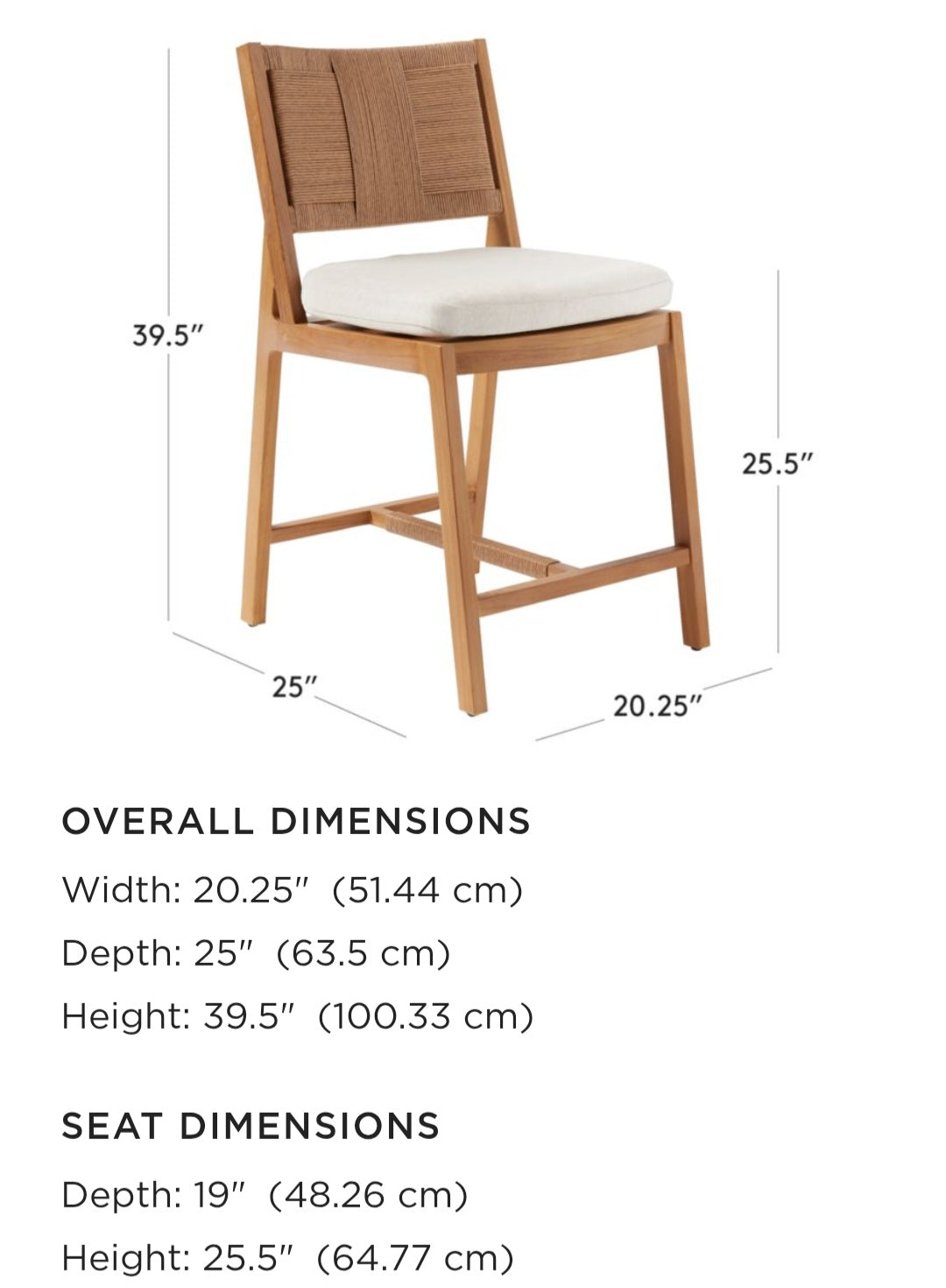 THE ONE × Roc — Teak and Rattan Stool