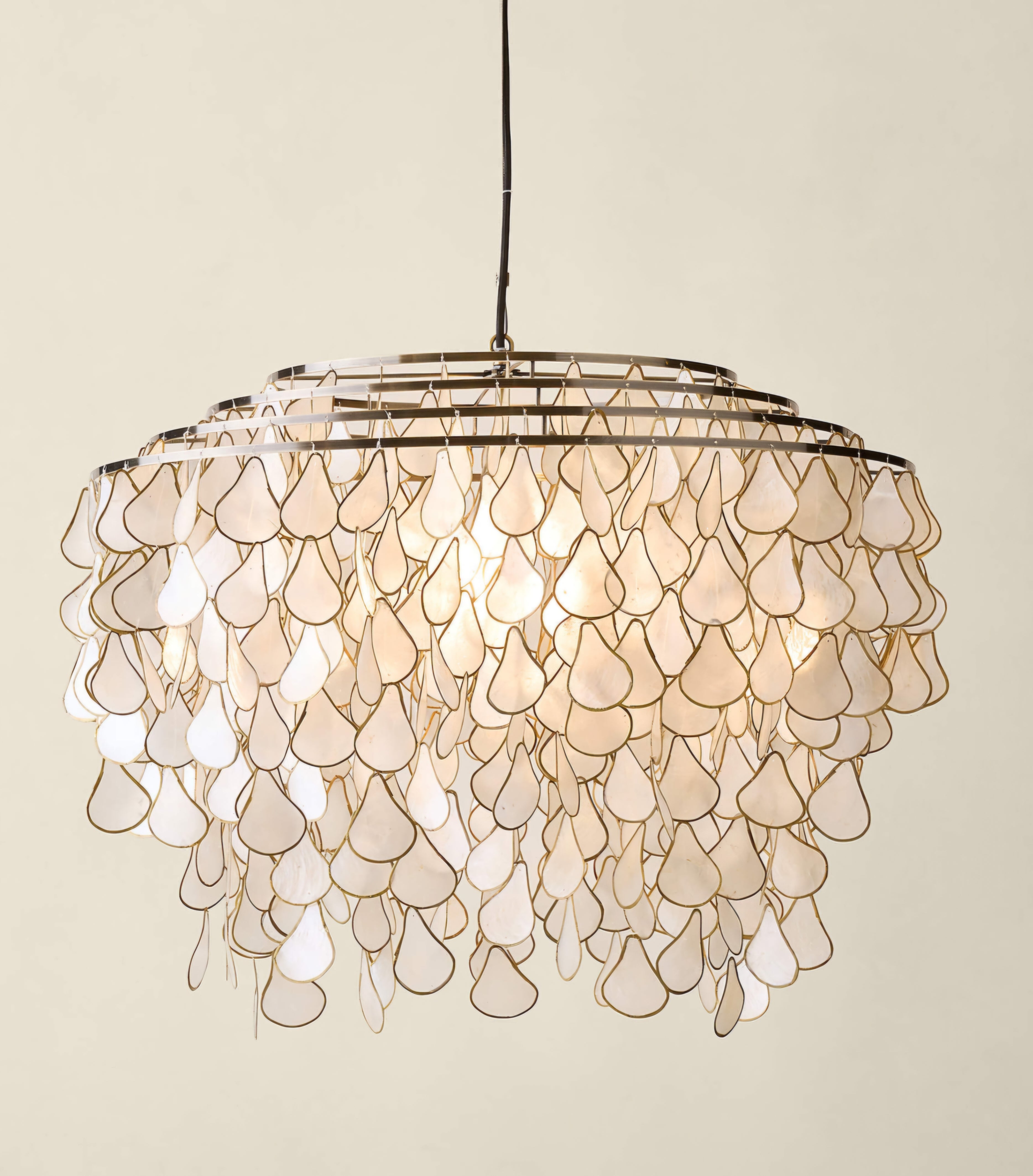 THE ONE × Teardrops — Capiz Chandelier