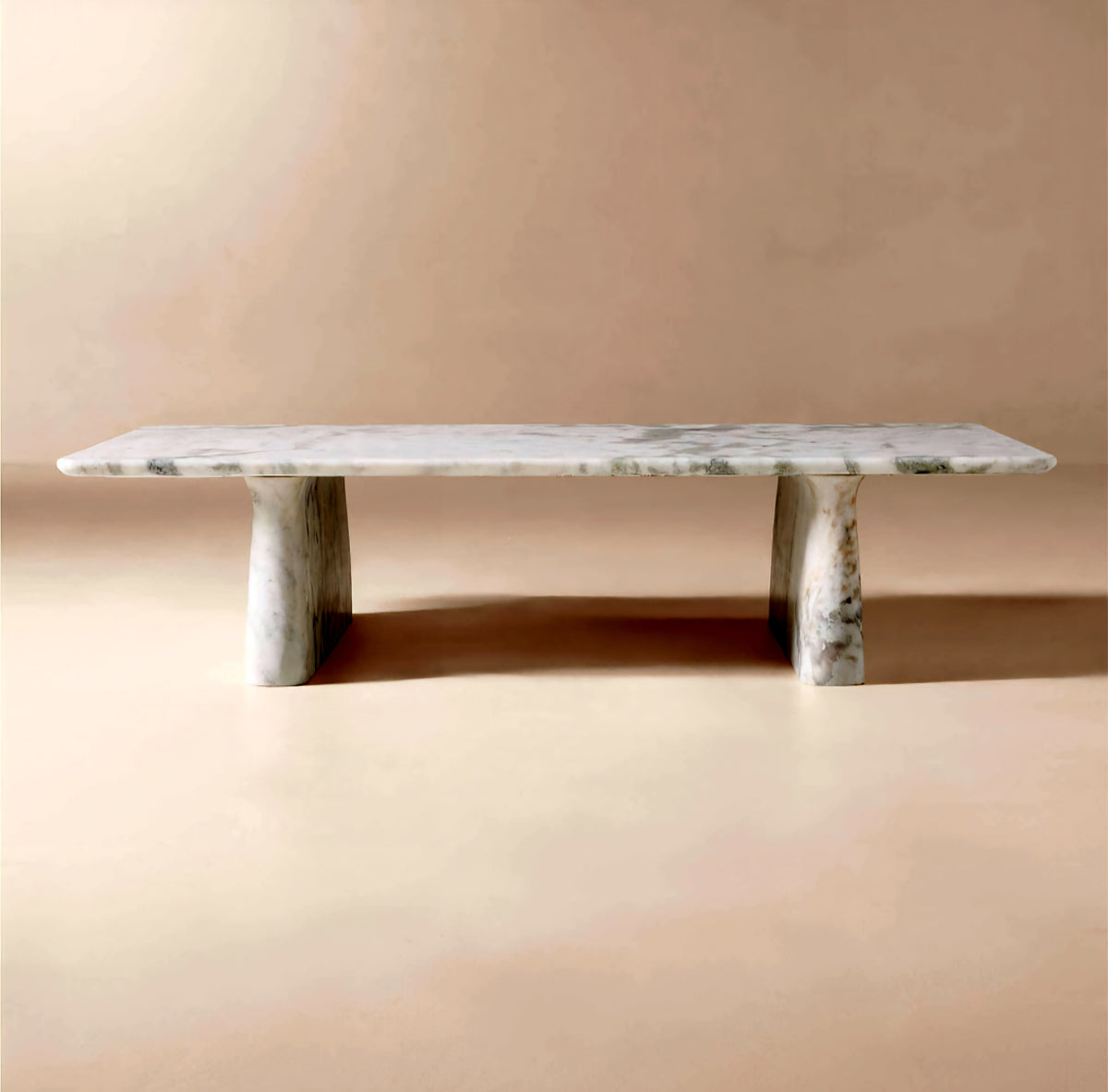 THE ONE × Almera — White Marble Coffee Table (66")