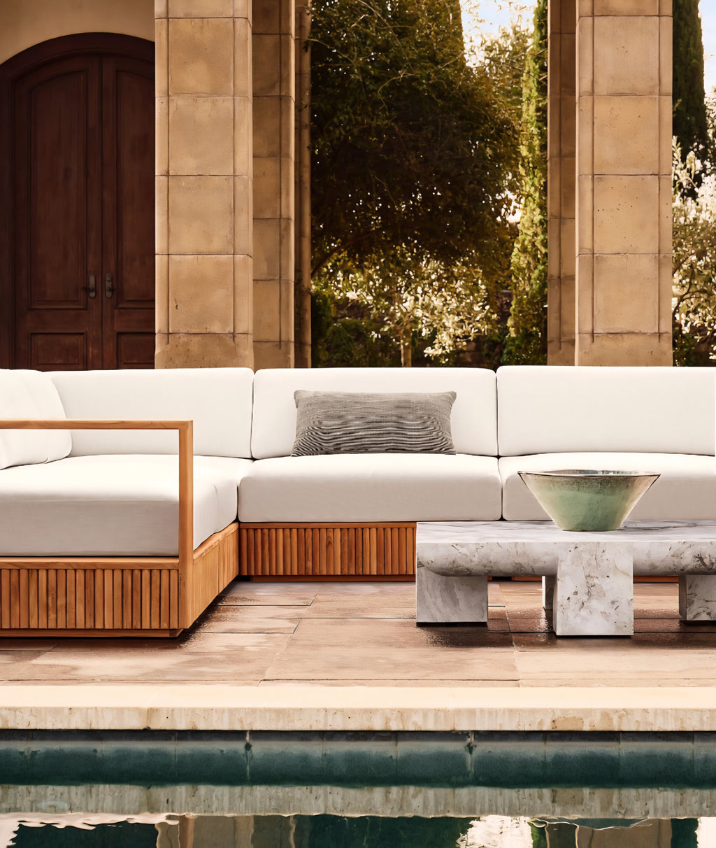 THE ONE × Topia — Teak Outdoor Sectional Collection