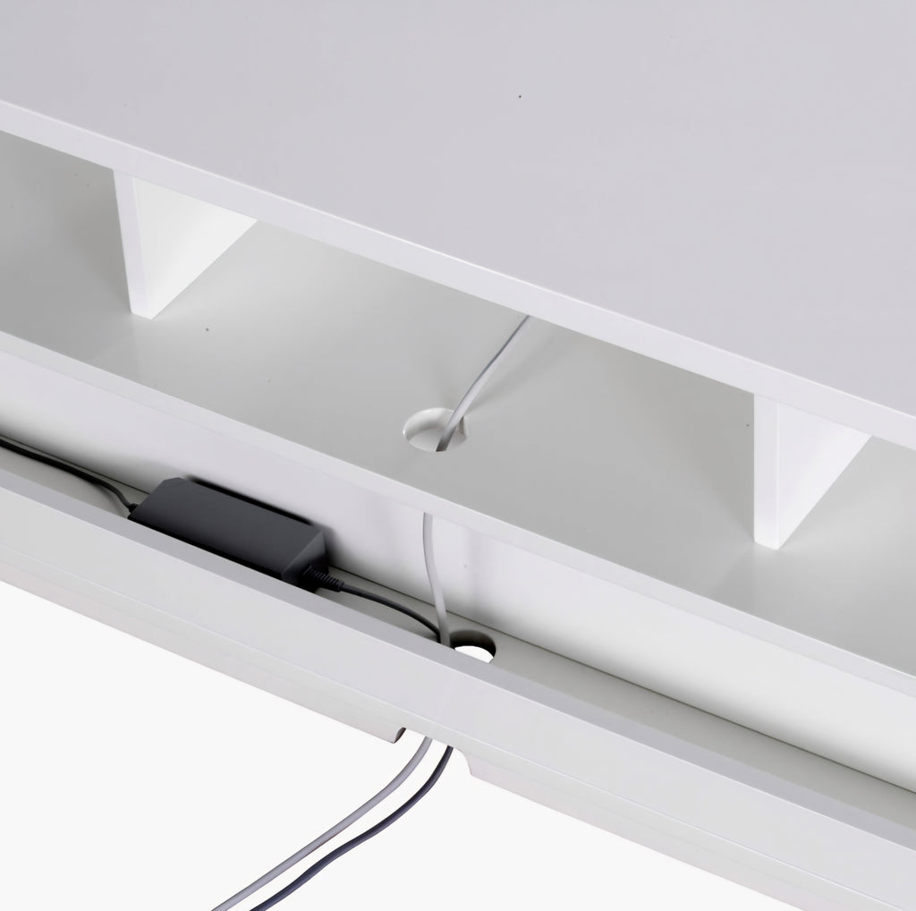 THE ONE × Chill — White High‑Gloss Media Console
