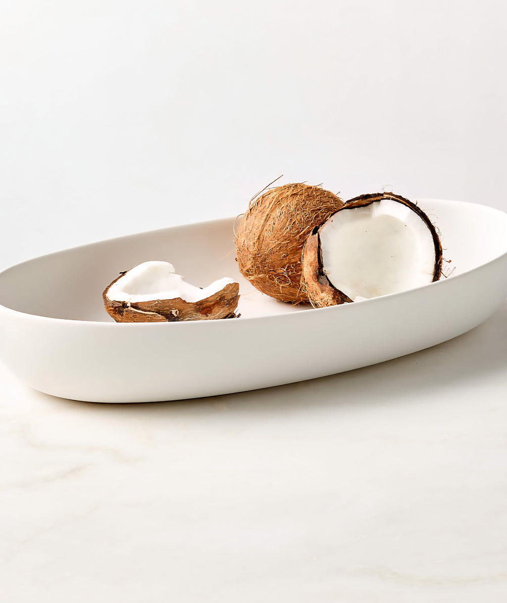 THE ONE × Mori — Matte White Oval Serving Bowl (Extra Large)