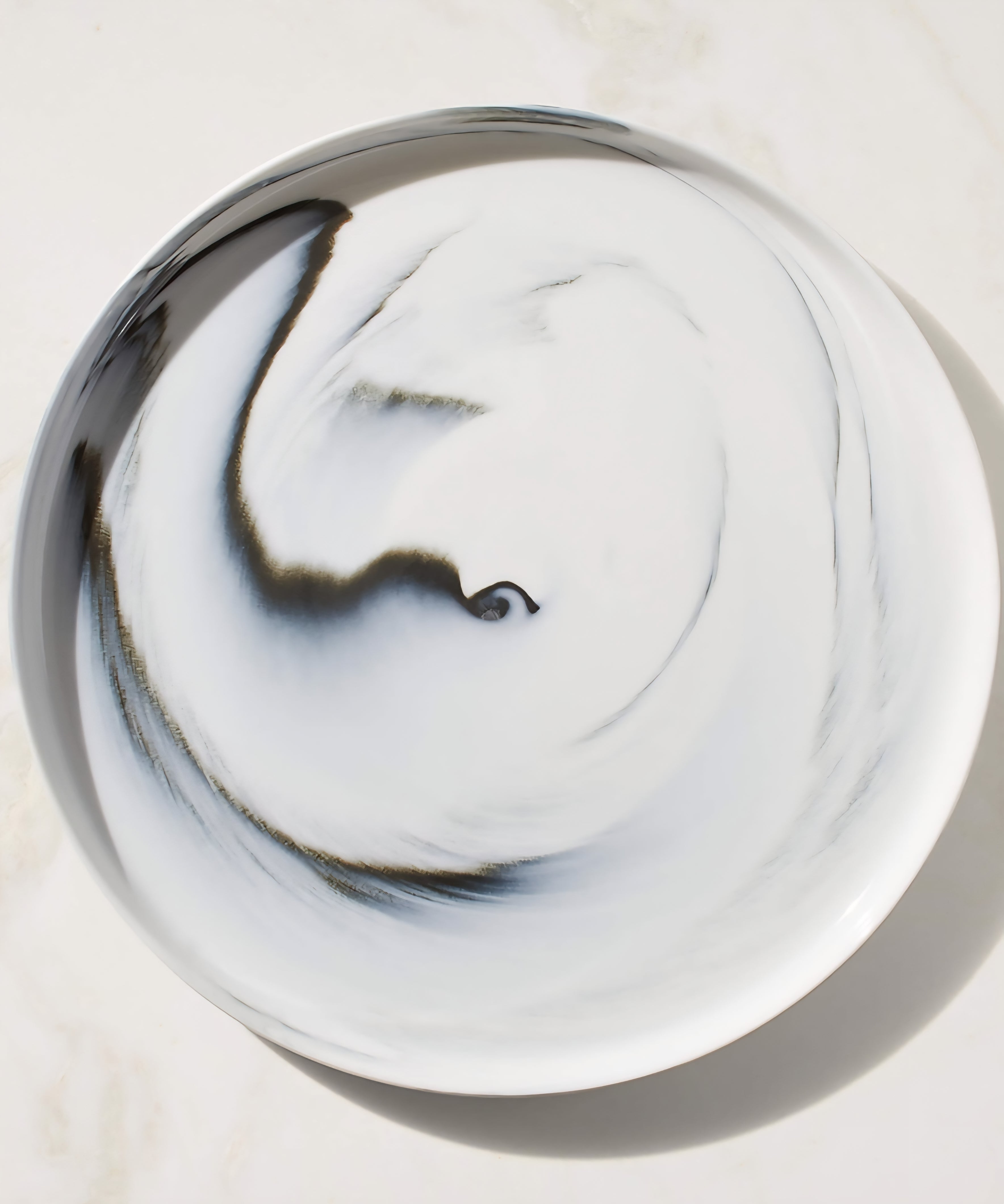 THE ONE × Swirl — Black and White Dinner Plates