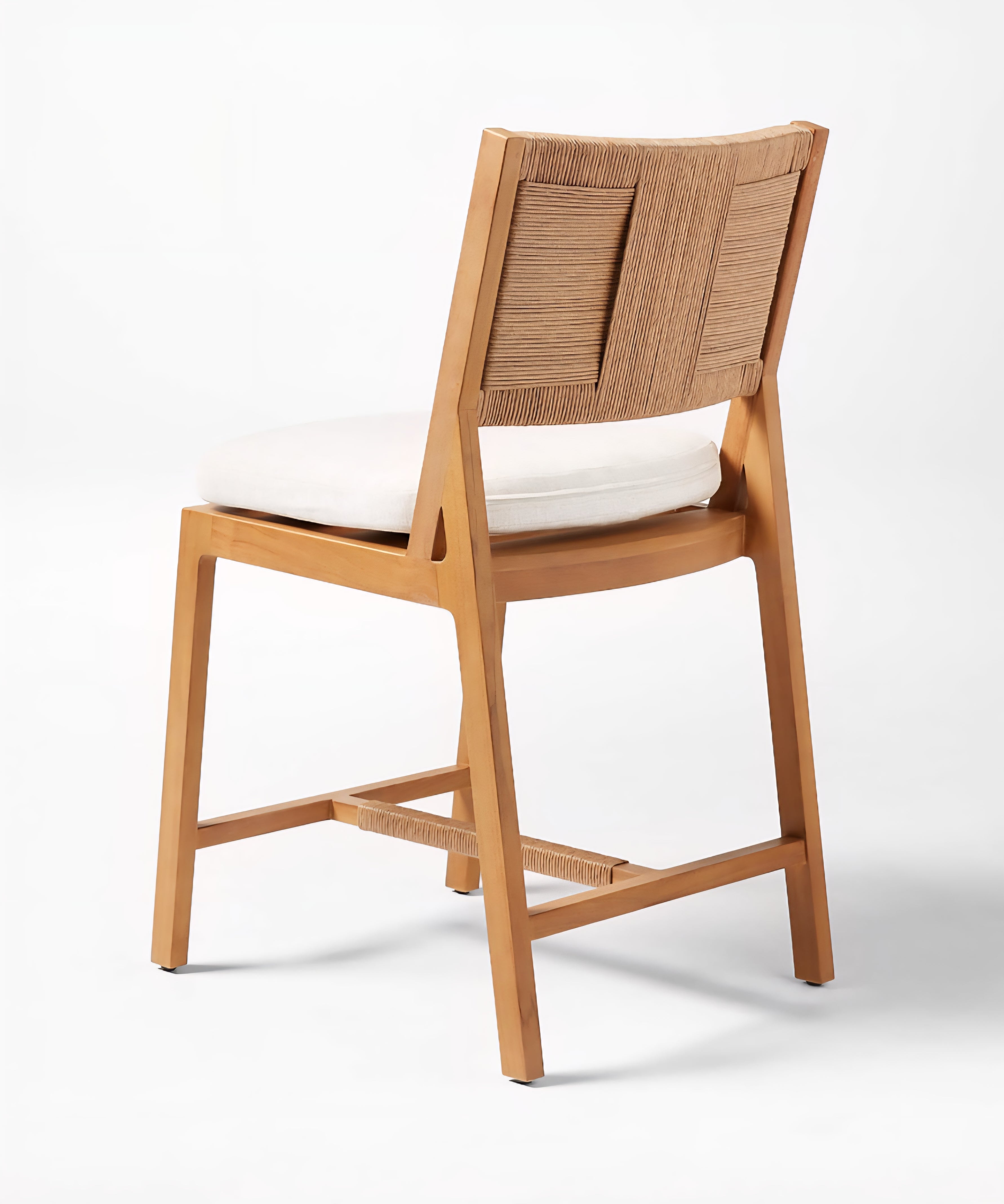 THE ONE × Roc — Teak and Rattan Stool