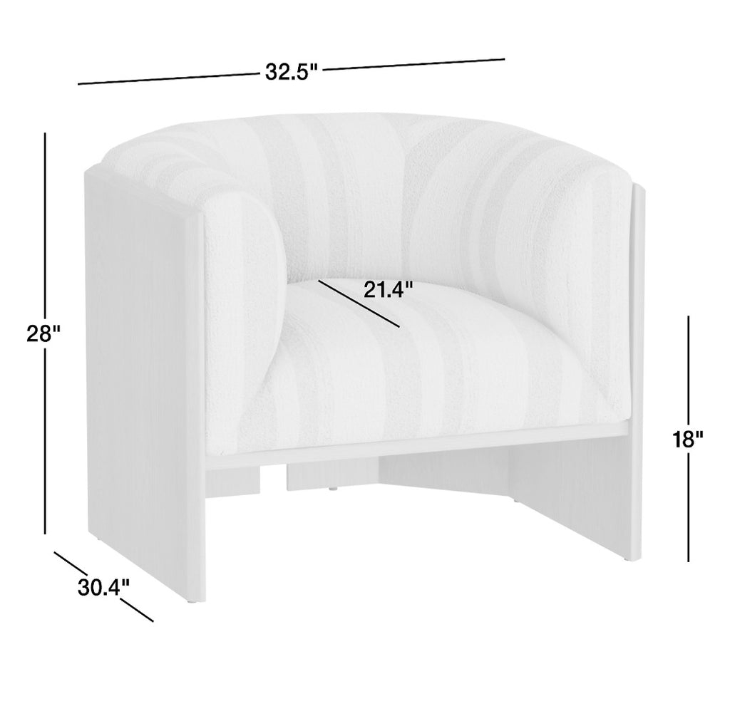 THE ONE × Anvers — Striped Wood Accent Chair