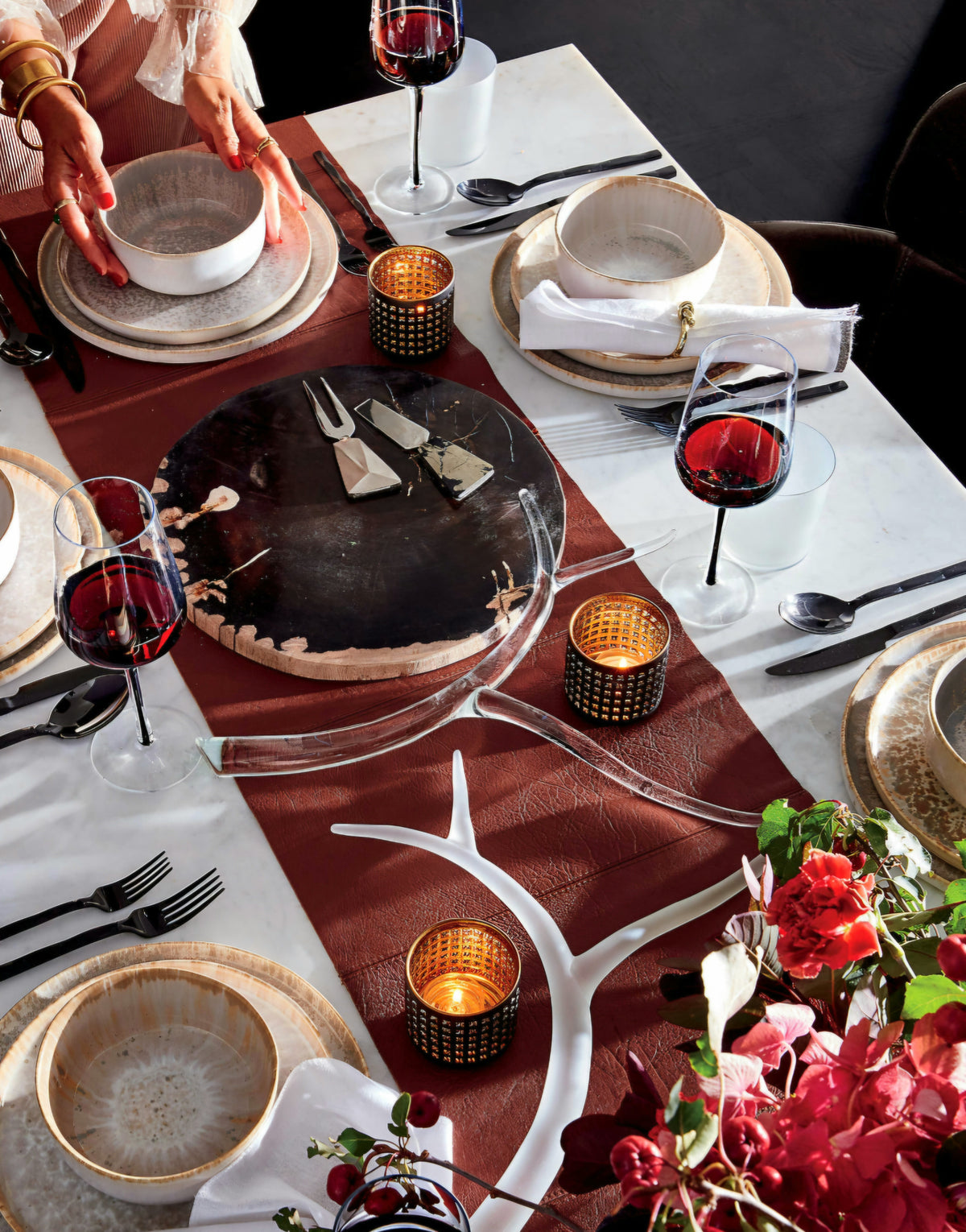 THE ONE × Ring — Petrified Wood Serving Board