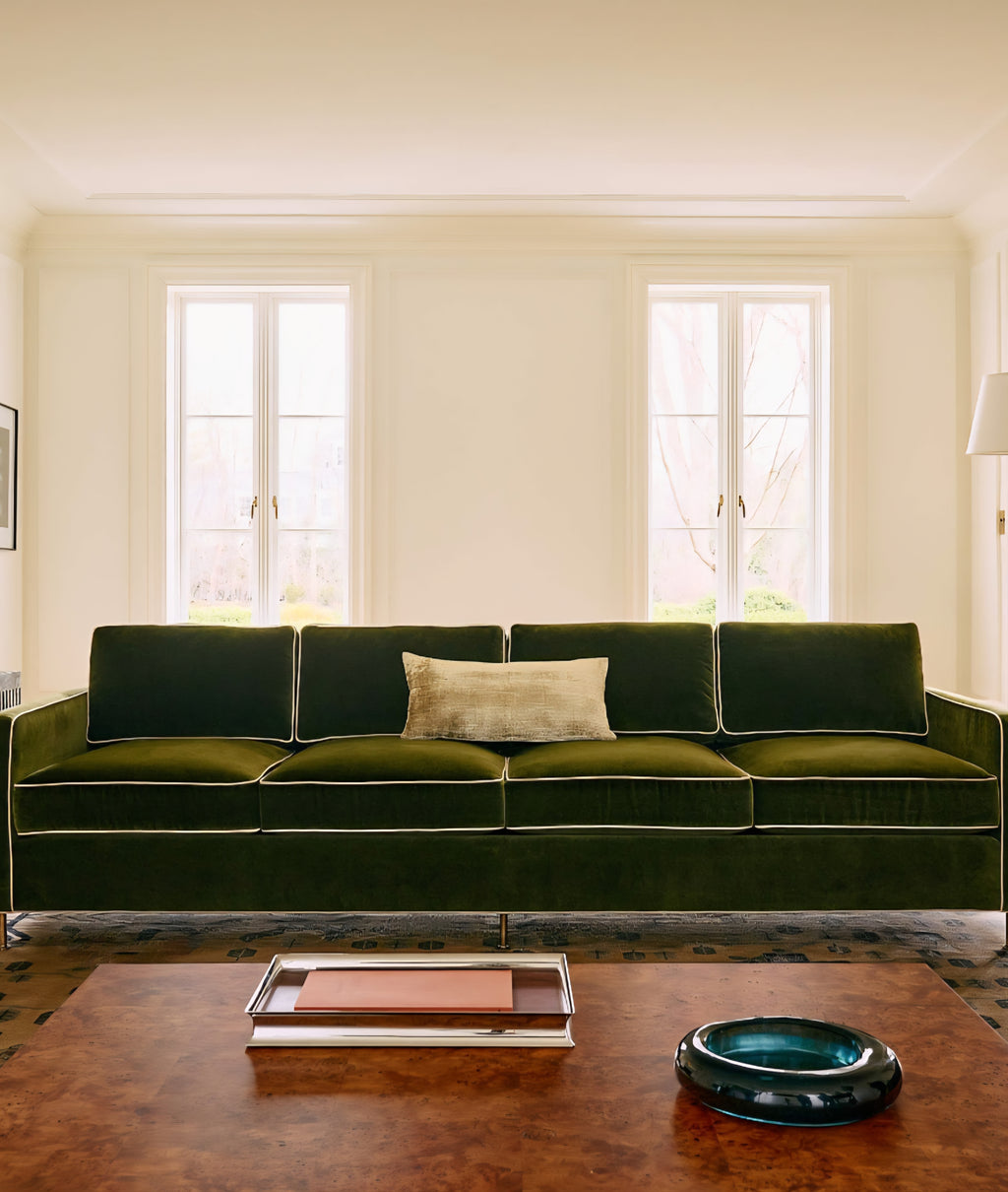 THE ONE × Brett — Jade Green Velvet Sofa