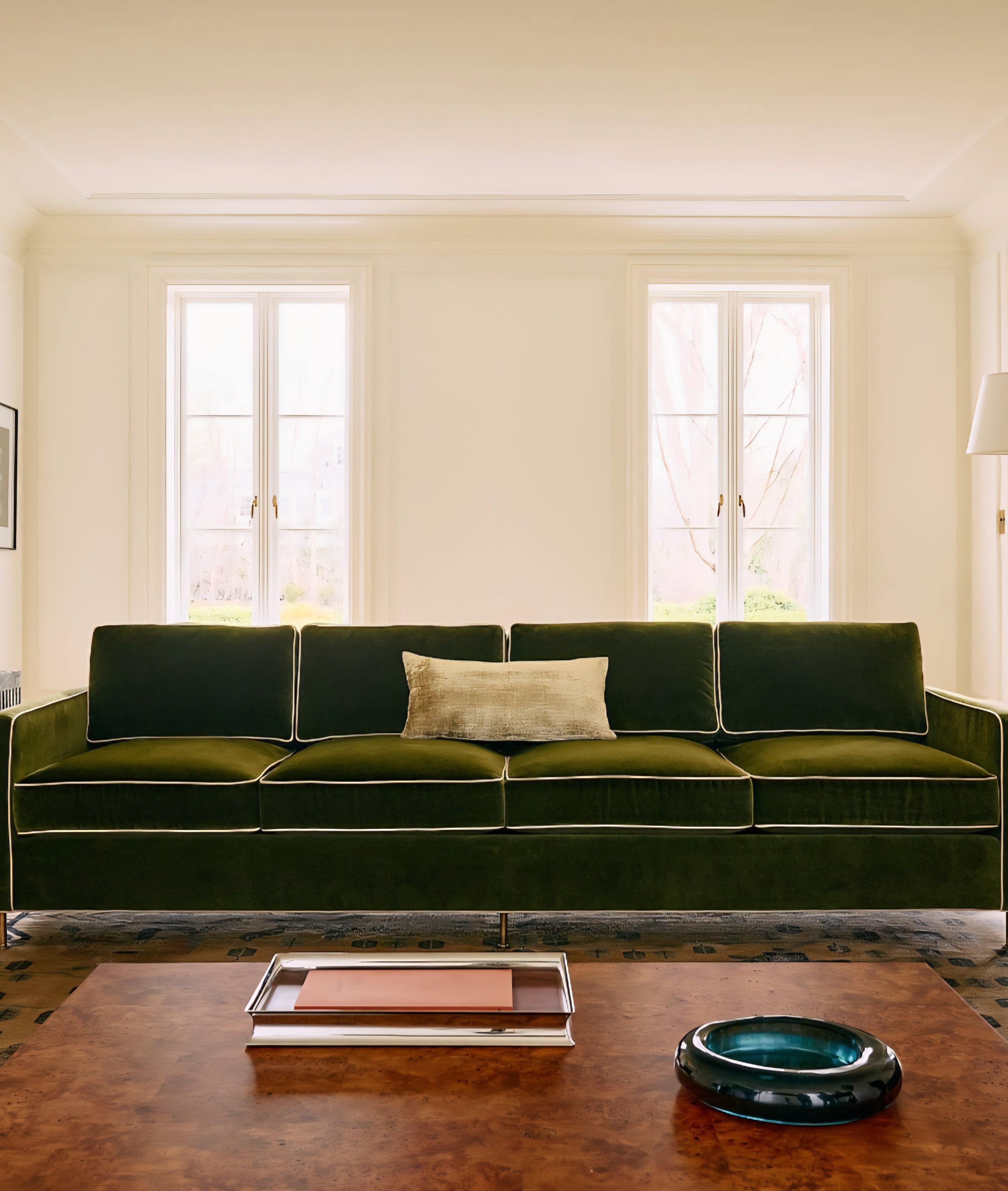 THE ONE × Brett — Jade Green Velvet Sofa