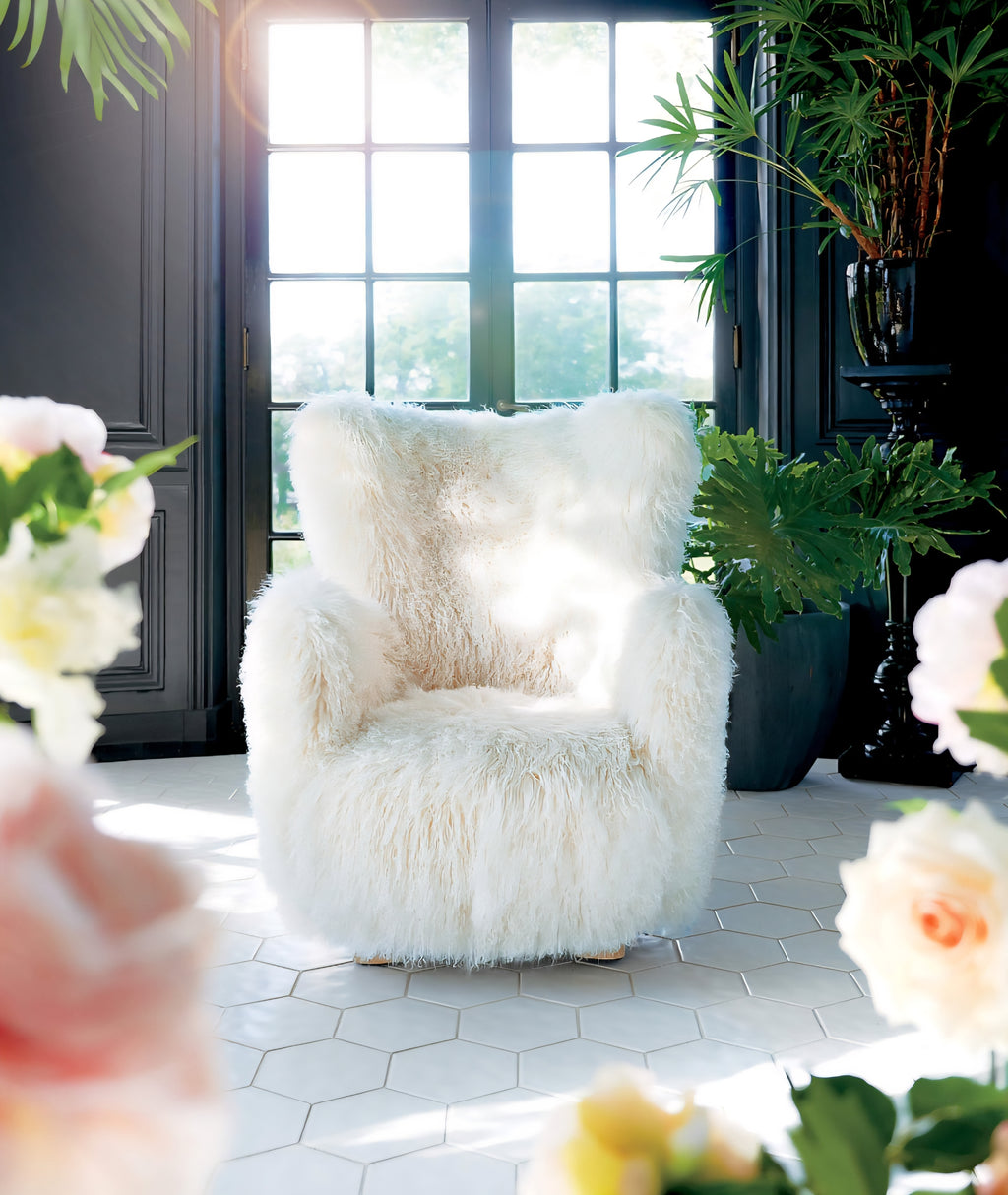 THE ONE × Mongolian Sheepskin Accent Chair