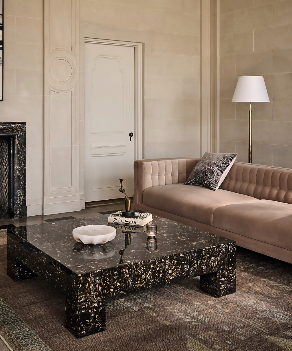 THE ONE × Ambroise — Light Taupe Velvet Sofa